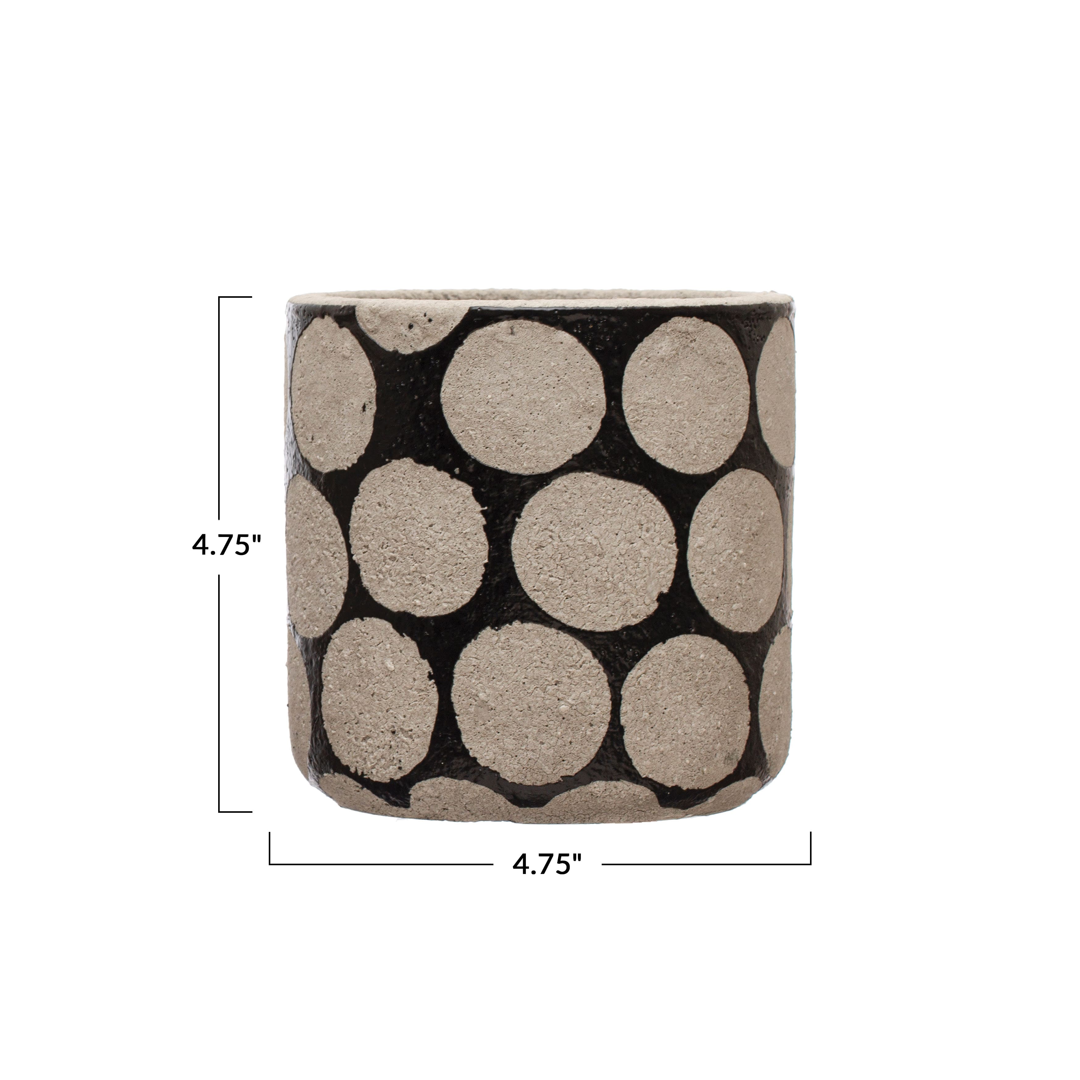 Wax Relief Dots Terracotta Planter