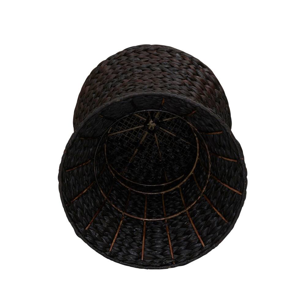 Household Essentials 21" Woven Hyacinth Hourglass End Table