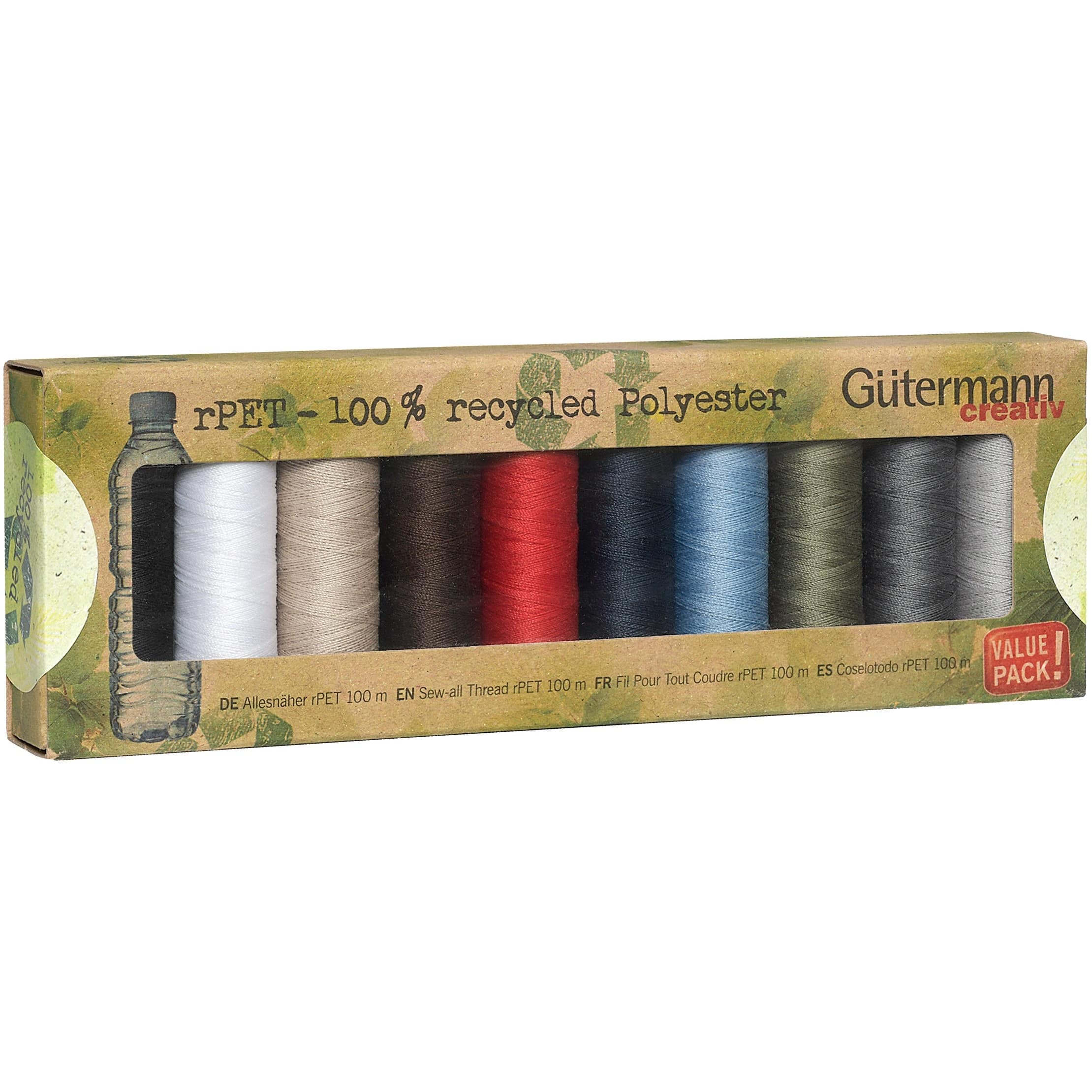 Gütermann Basic rPET Polyester Sew-All Thread Set, 10ct.