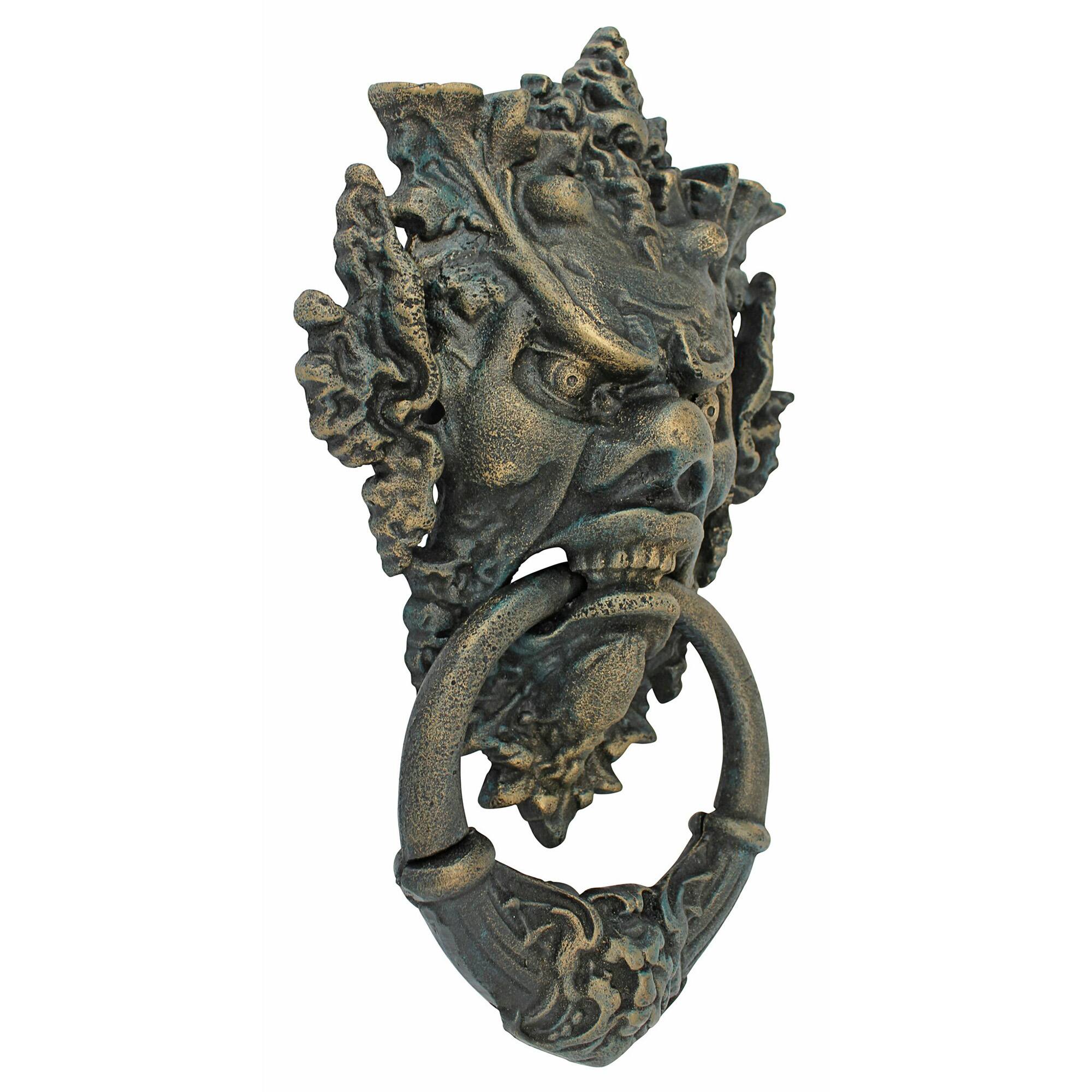 15&#x22; Vecchio Greenman Authentic Foundry Iron Door Knocker