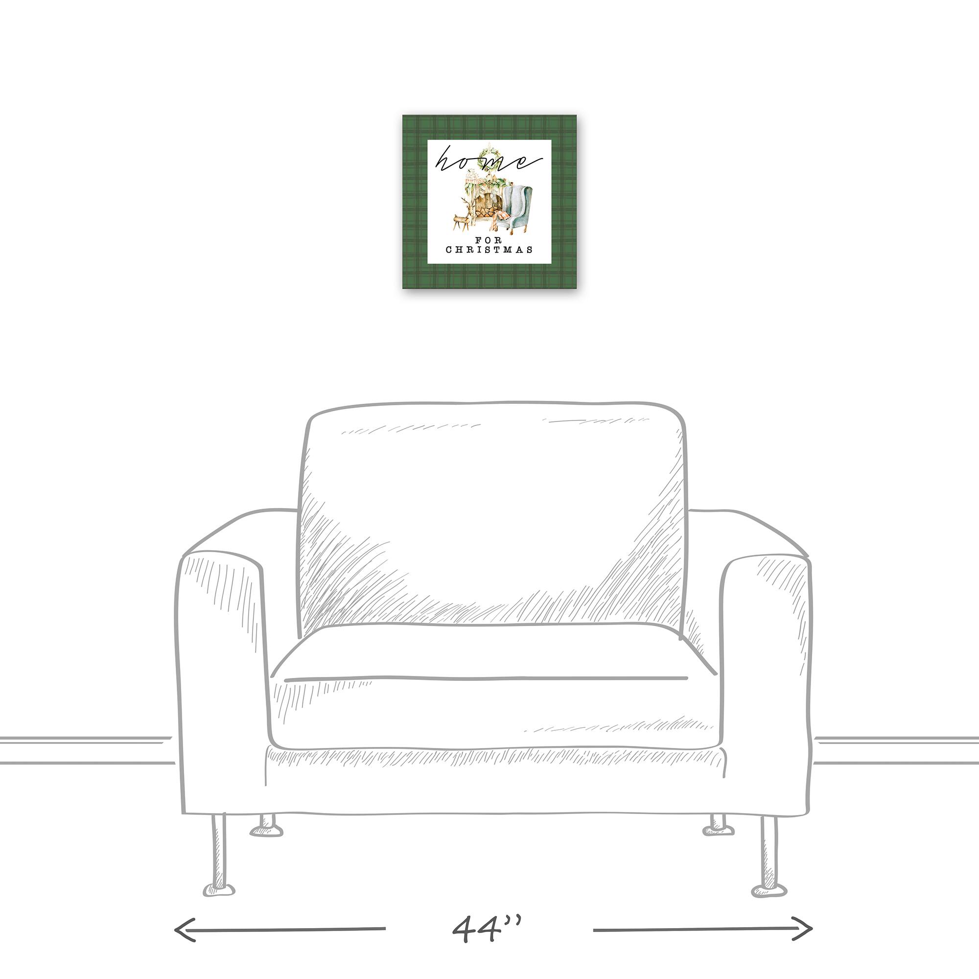 Home For Christmas Quilt Canvas Wall Art