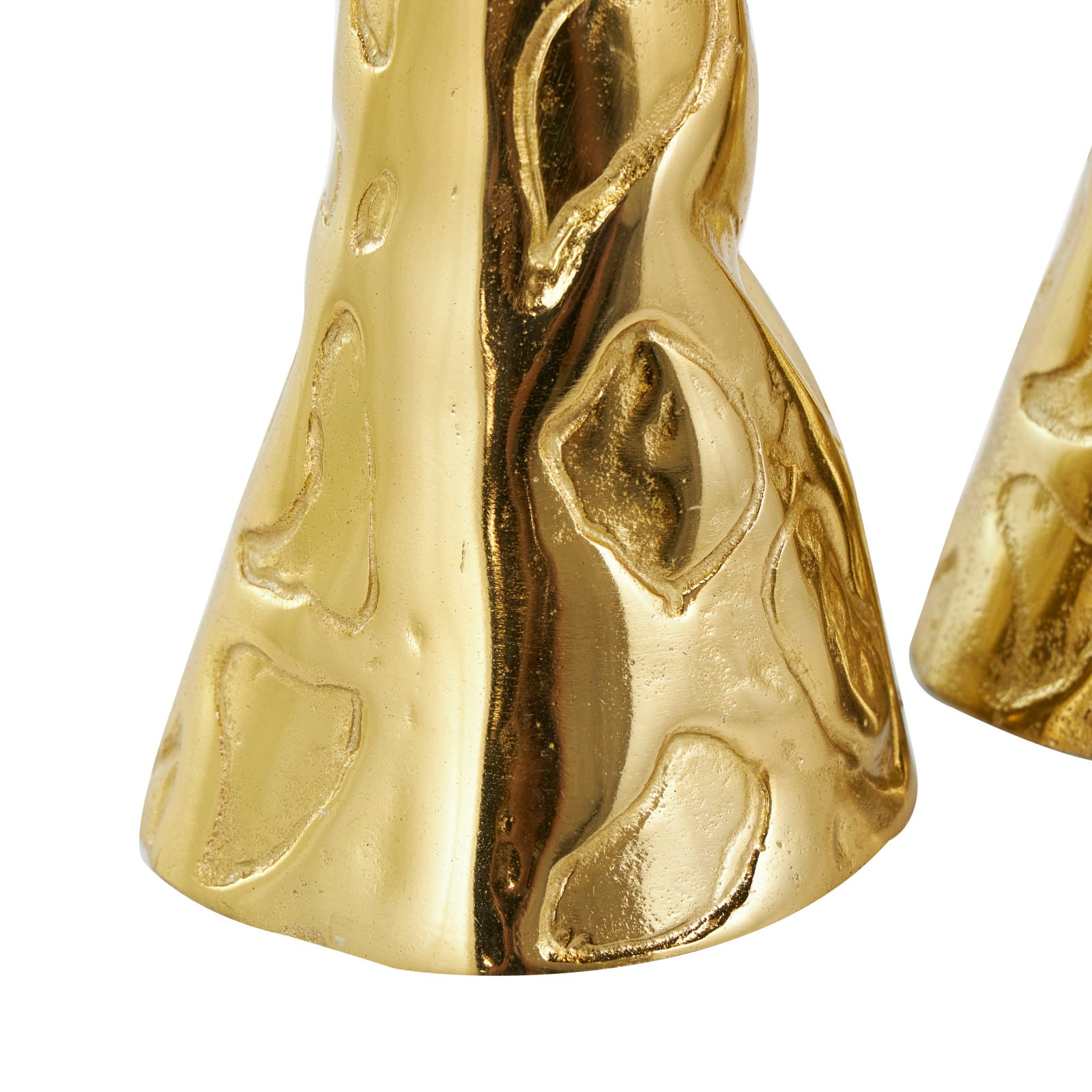 Gold Aluminum Giraffe Sculpture Set
