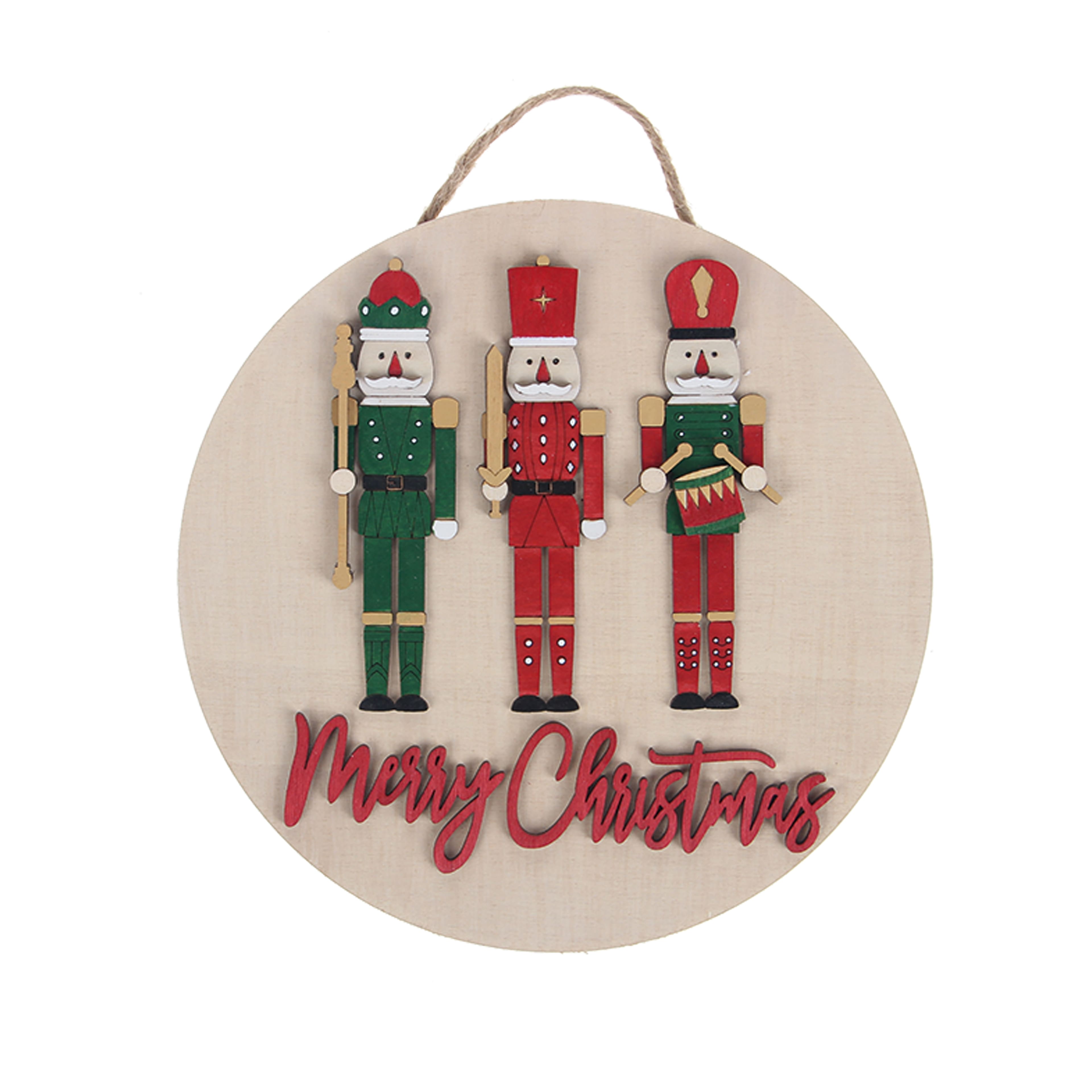 6&#x22; Nutcrackers Plaque DIY Wood D&#xE9;cor Kit by Make Market&#xAE;