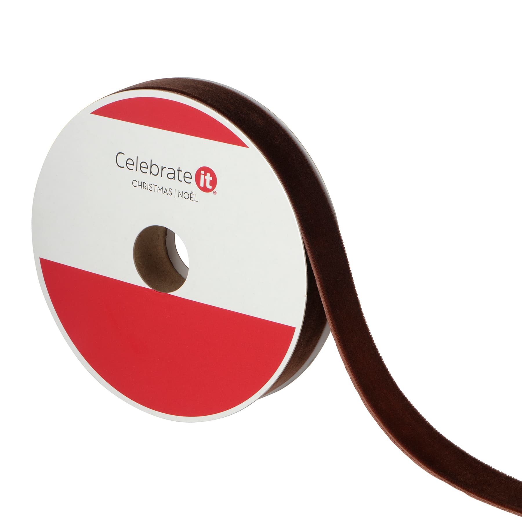 5/8&#x22; x 15ft. Brown Velvet Ribbon by Celebrate It&#xAE;