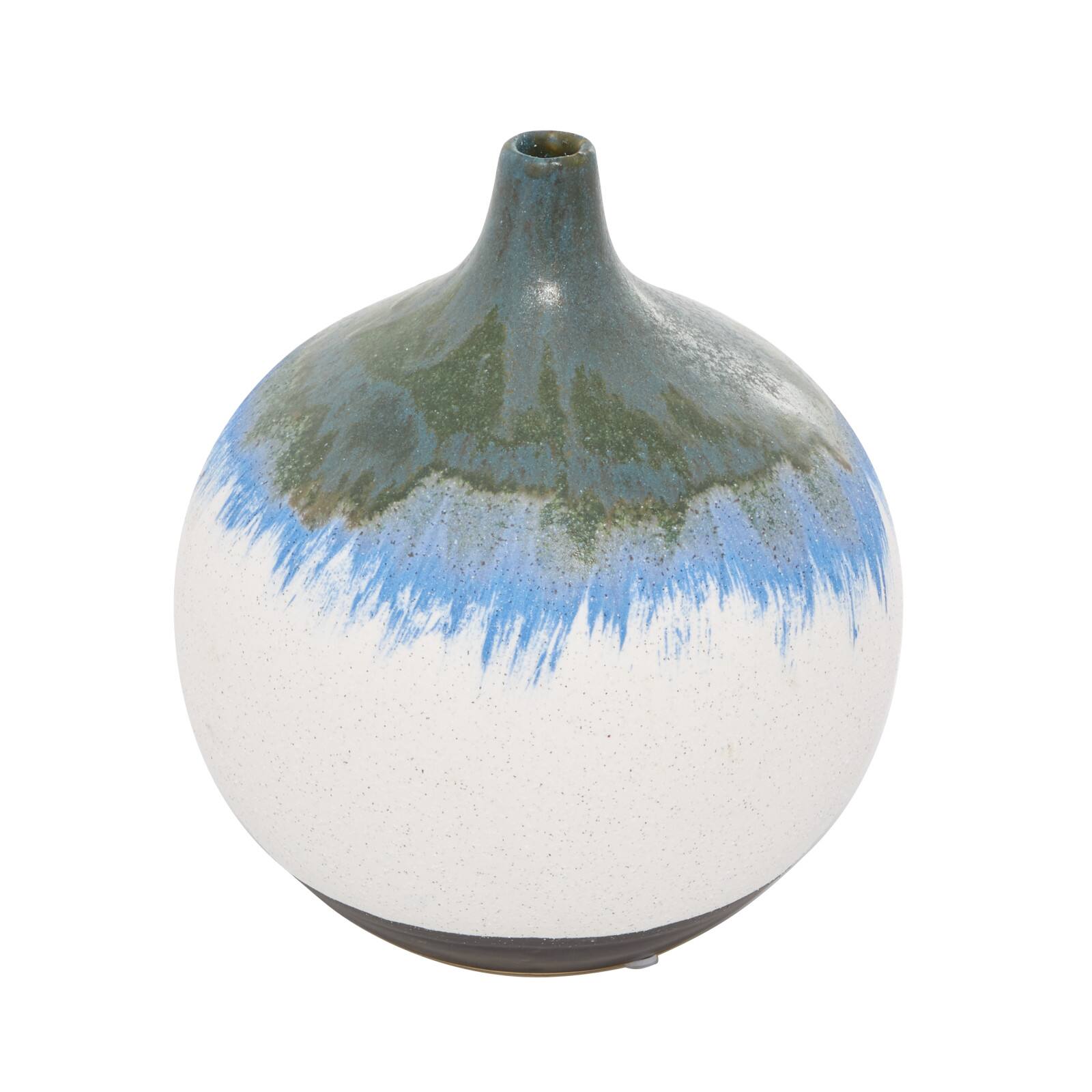 The Novogratz White Ceramic Contemporary Vase, 10&#x22; x 9&#x22; x 9&#x22;