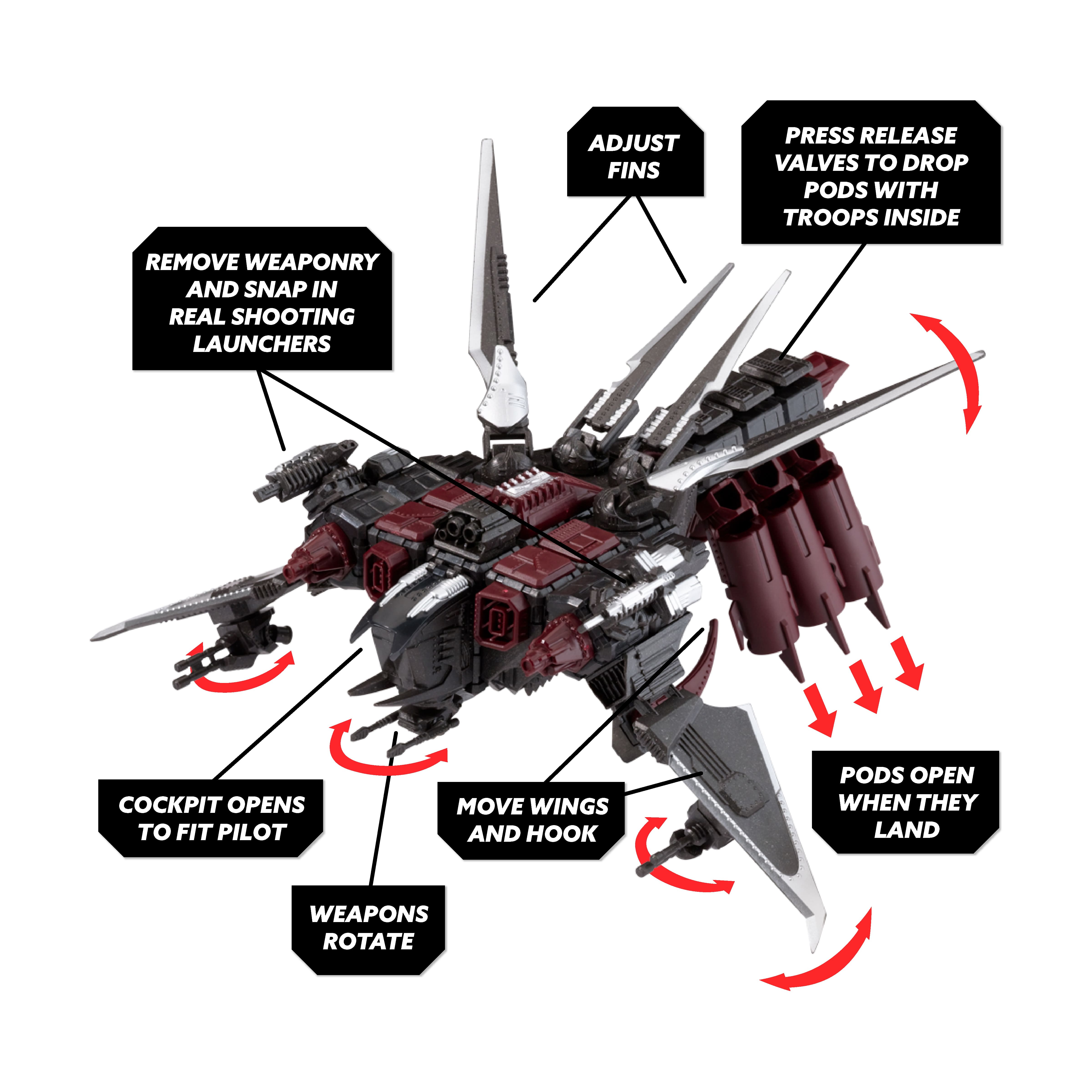 Snap Ships - Build to Battle: Scorpion K.L.A.W.Troop Dropper