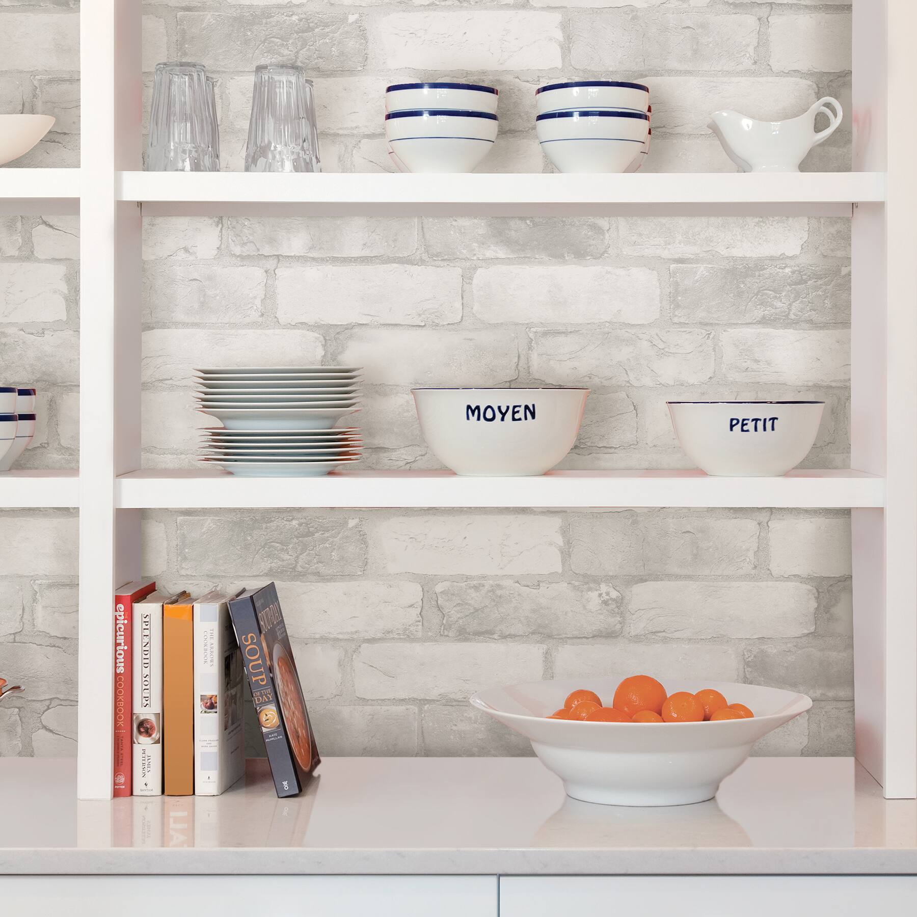 NuWallpaper Loft White Brick Peel & Stick Wallpaper