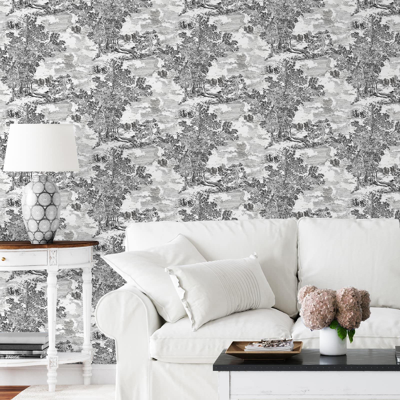 Surface Style Serene Scenes Toile Peel & Stick Wallpaper