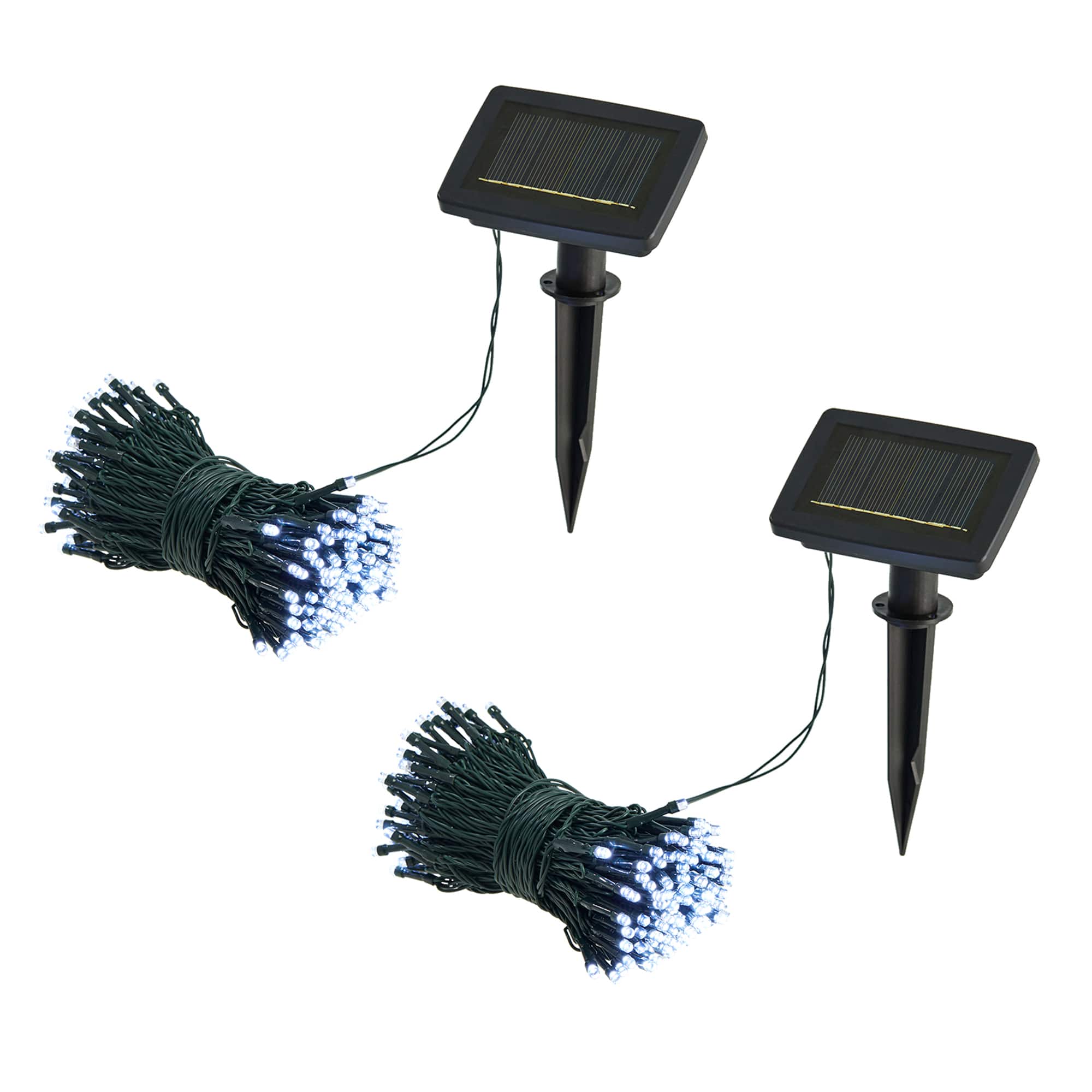 Glitzhome® 72ft. 200ct. LED Solar String Light with 200 LED Lights, 2ct.