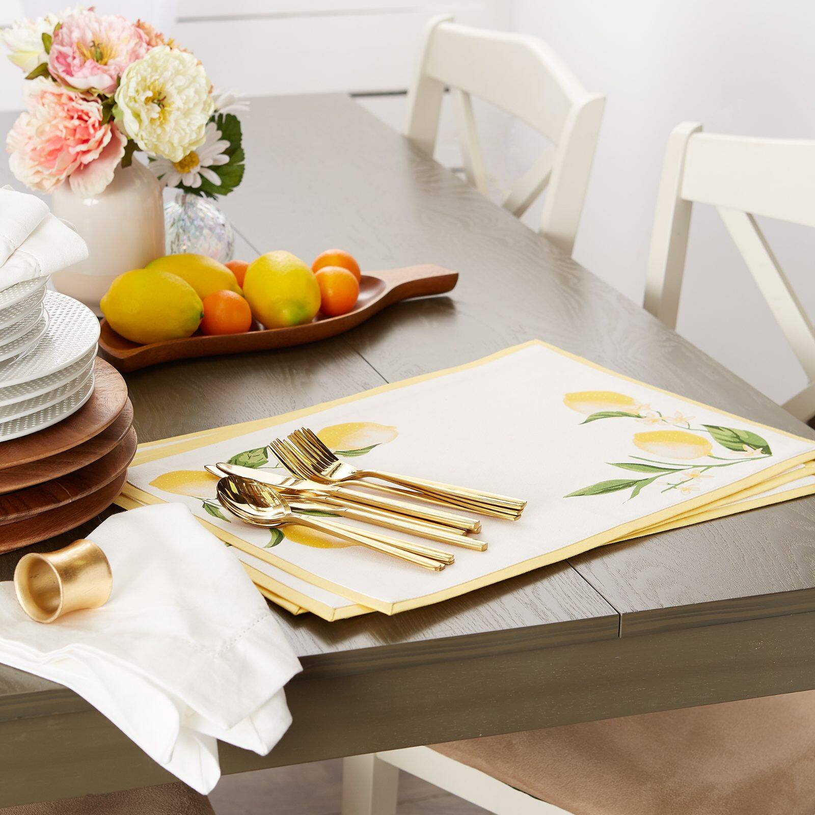 DII&#xAE; Lemon Bliss Placemats, 6ct.