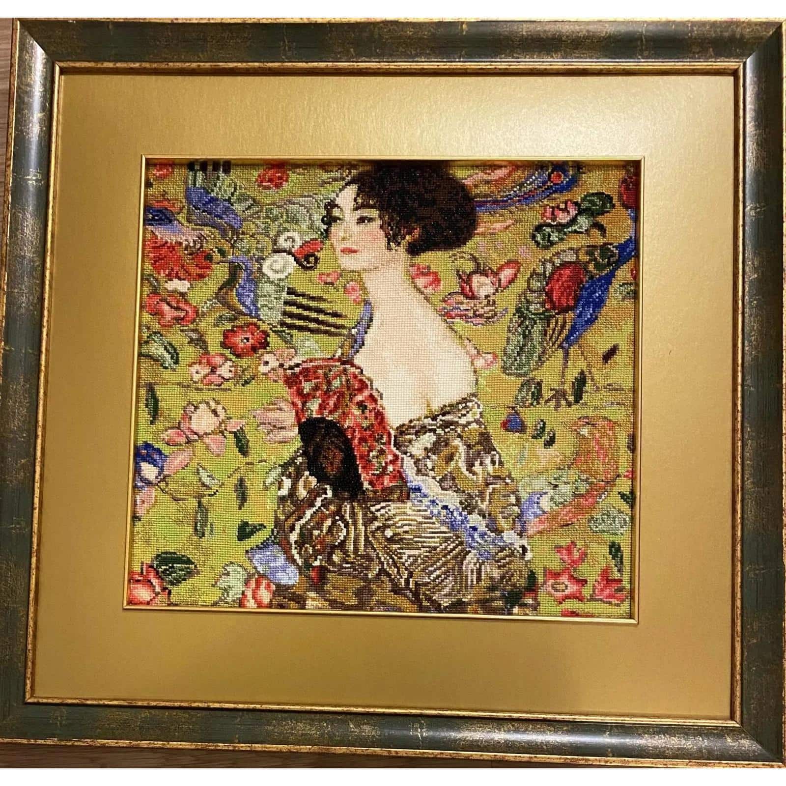 RIOLIS Lady with a Fan After Gustav Klimt Counted Cross Stitch Kit