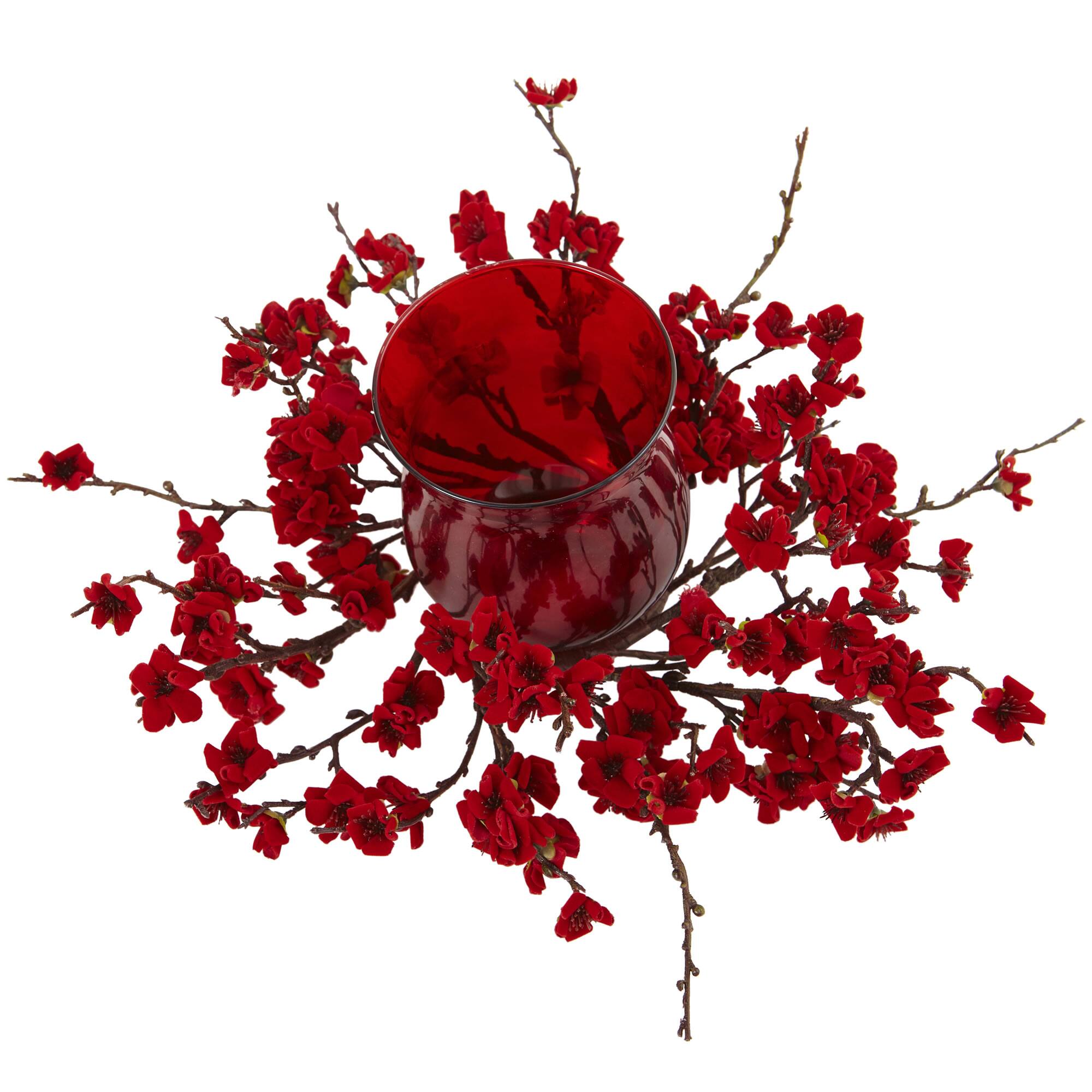 6.5" Plum Blossom Candelabrum Floral Arrangement