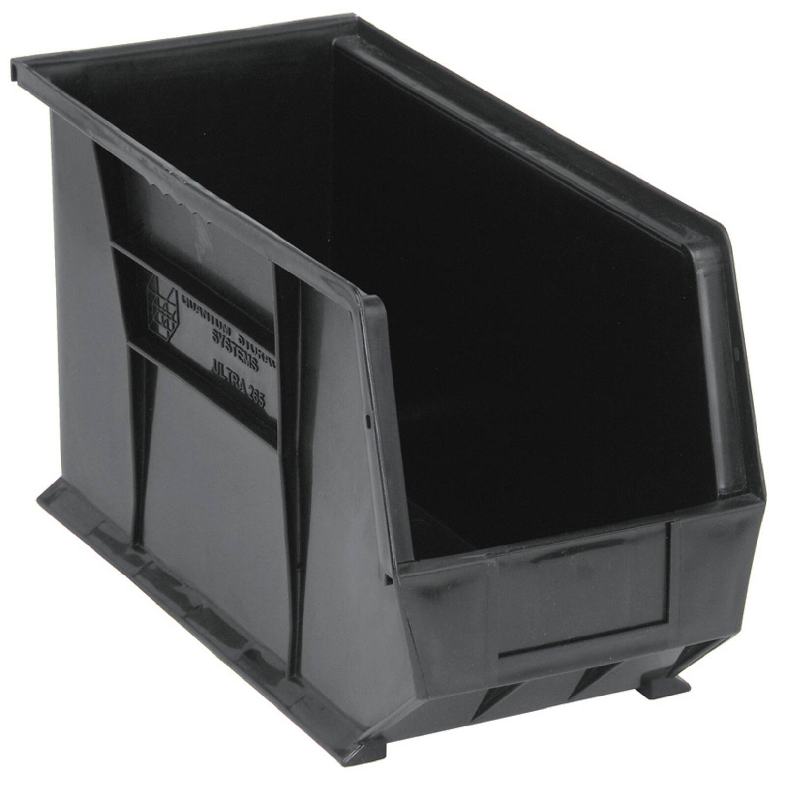 Quantum Storage Systems® Black 18" x 8.25" x 9" ULTRA Stack & Hang Bin