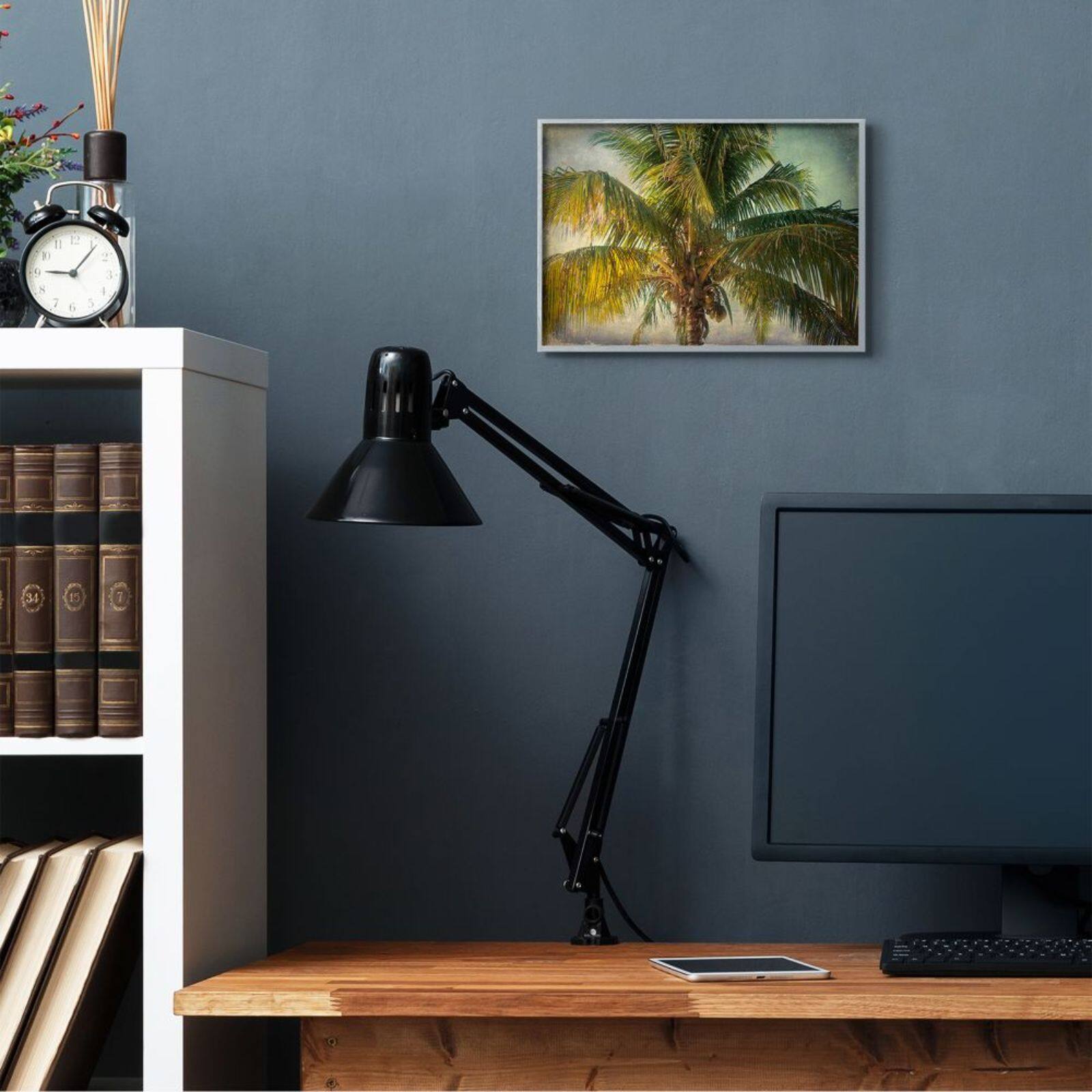 Stupell Industries Distressed Tropical Summer Palm Tree Framed Wall Art