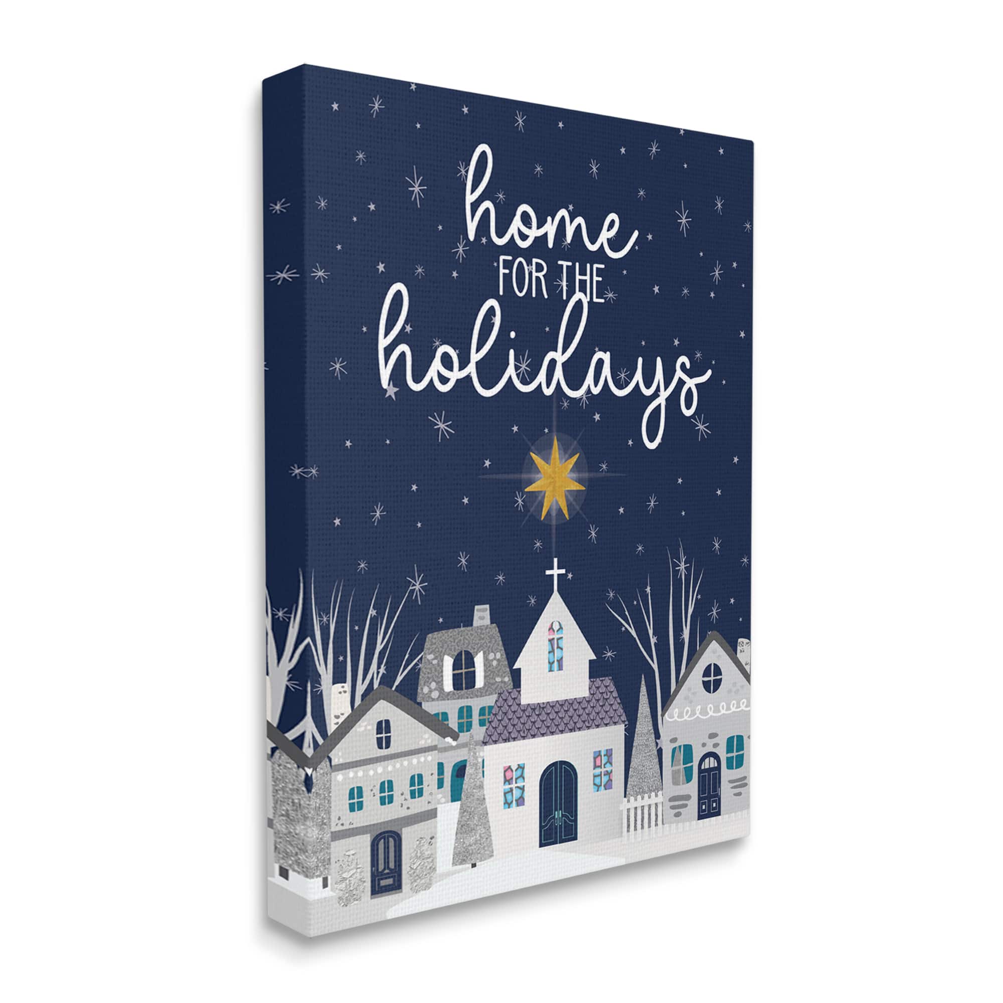 Stupell Industries Home For The Holidays Night Sky Canvas Wall Art