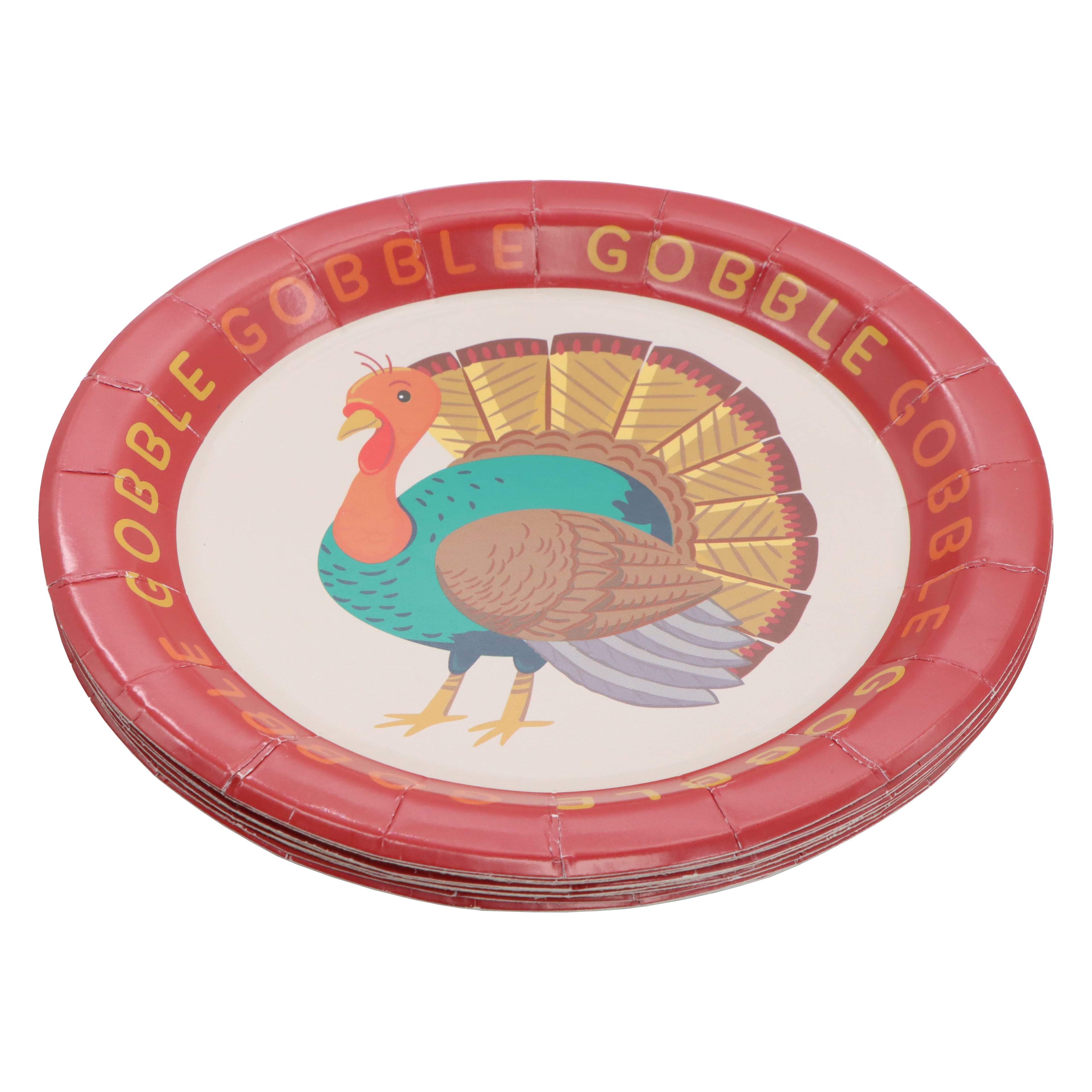 7&#x22; Thanksgiving Turkey Paper Plates, 12ct. by Celebrate It&#x2122;