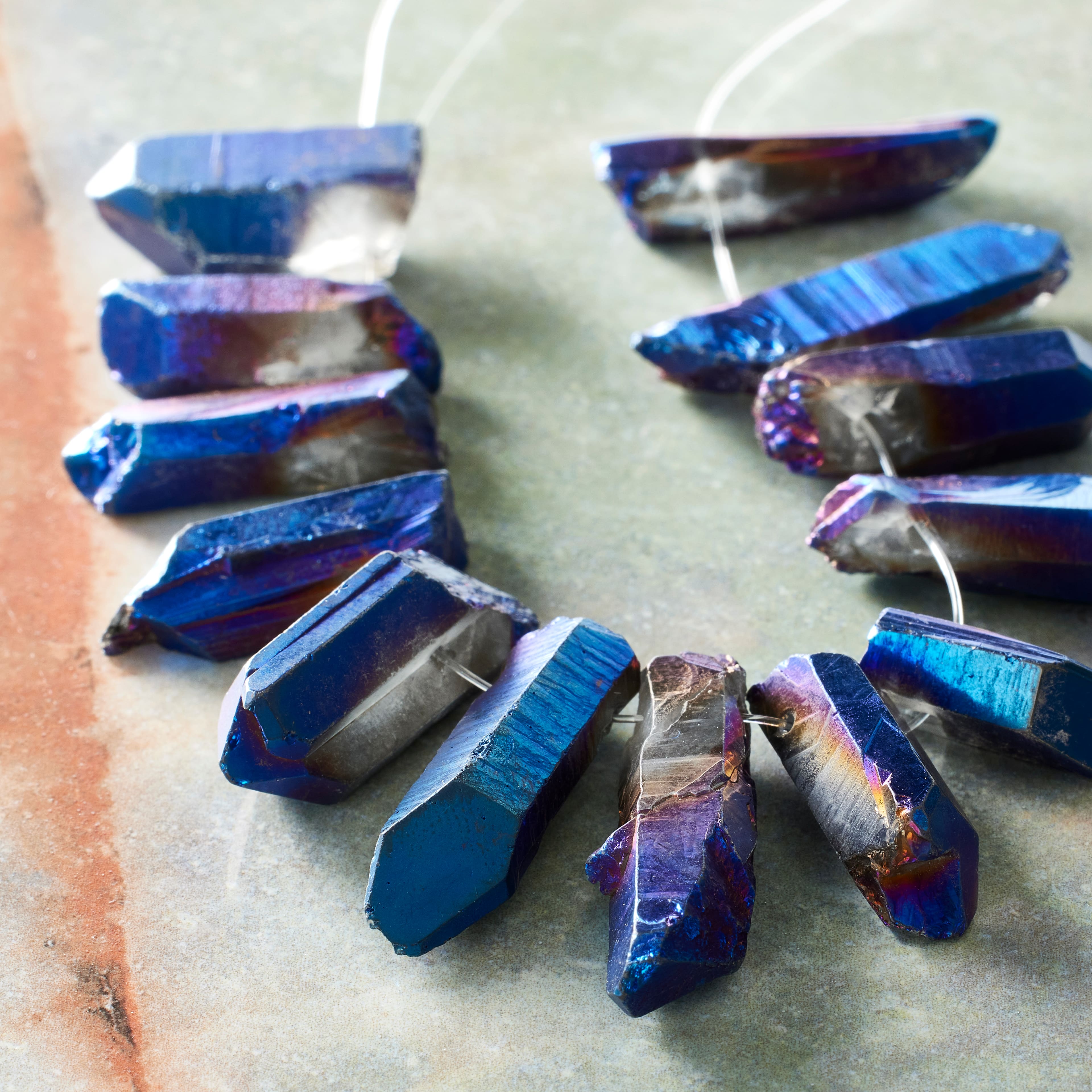 Sapphire Luster Quartz Nugget Beads by Bead Landing&#x2122;