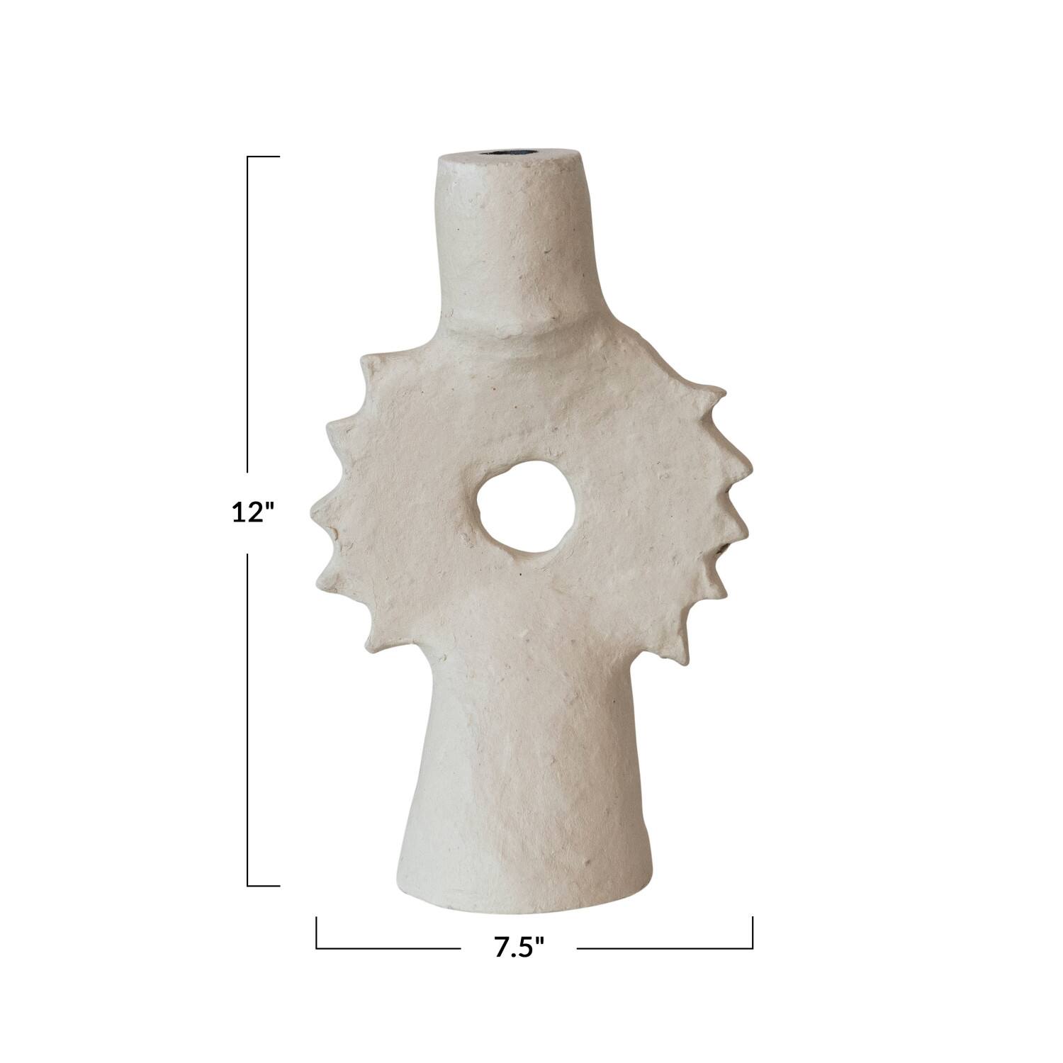 Hello Honey&#xAE; 12&#x22; Handmade Paper Mache Spiked Taper Candle Holder