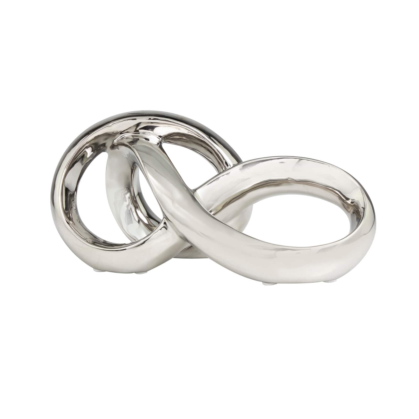 11" Ceramic Infinity Loop Abstract Sculpture