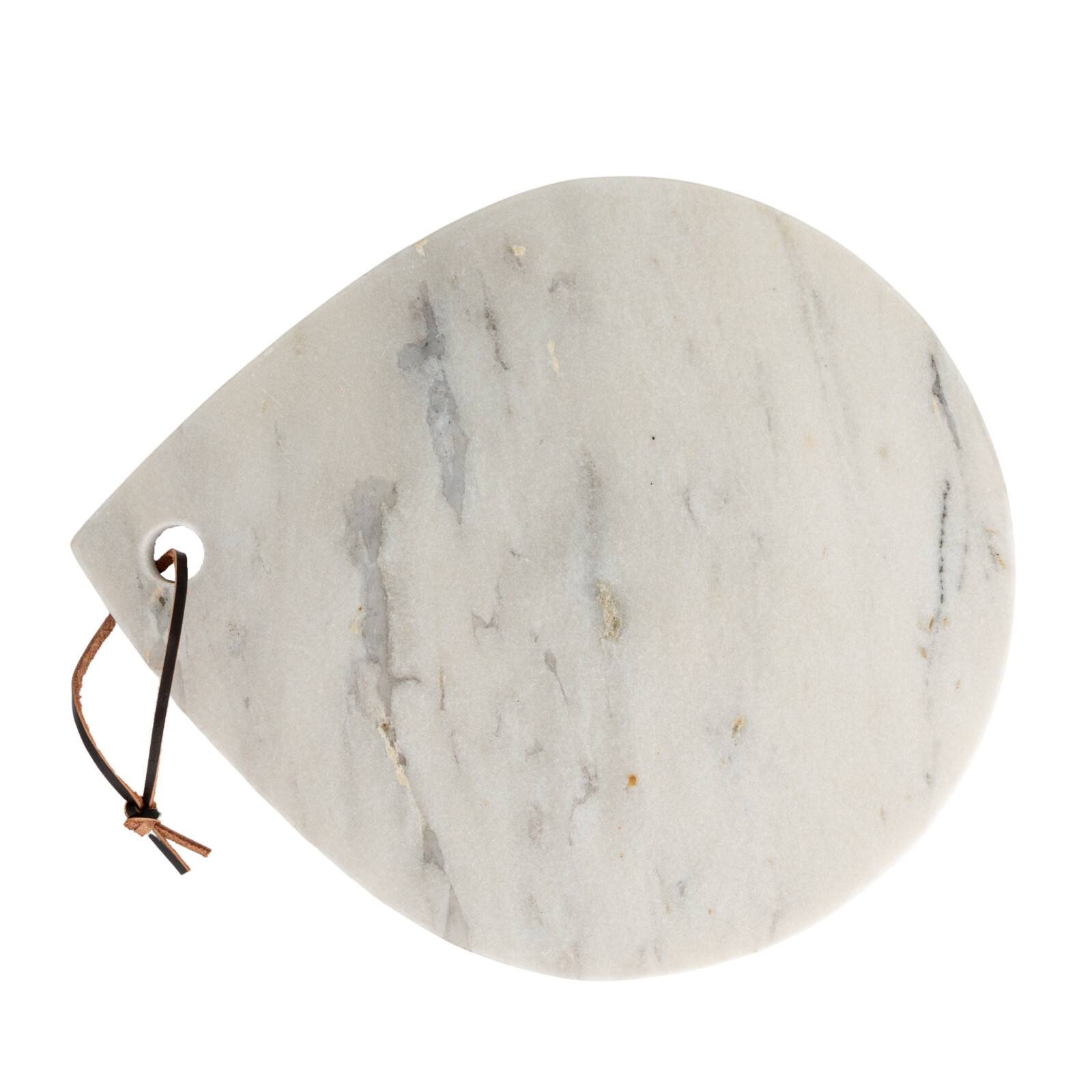 Hello Honey&#xAE; 14&#x22; White M&#xE9;lange Marble Board with Handle