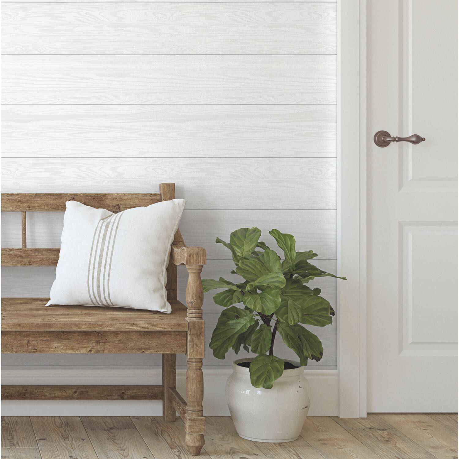 RoomMates Raised Shiplap Peel &#x26; Stick Wallpaper