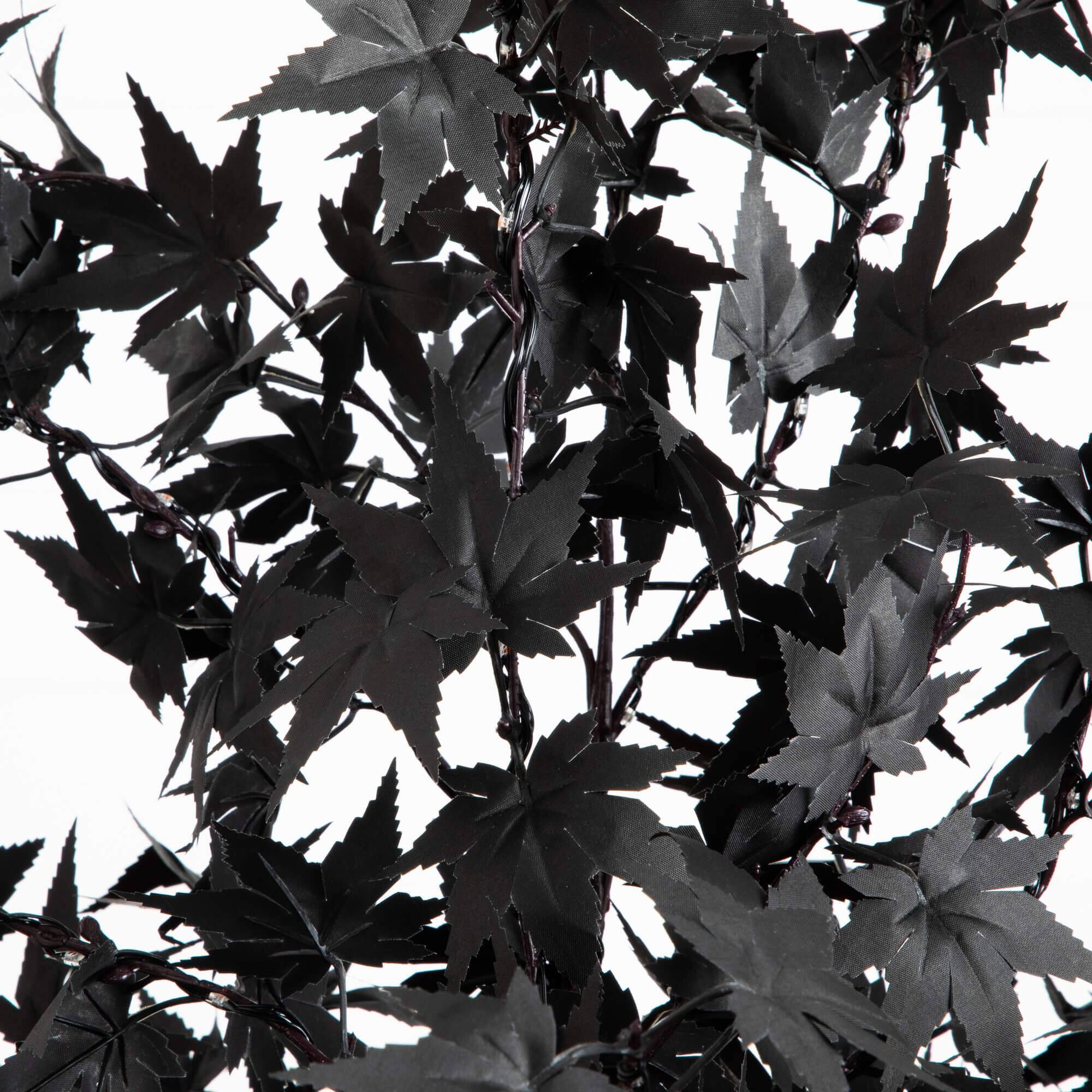 6ft. Pre-Lit Artificial Halloween Black Maple Tree with 300 Orange & Purple LED Lights