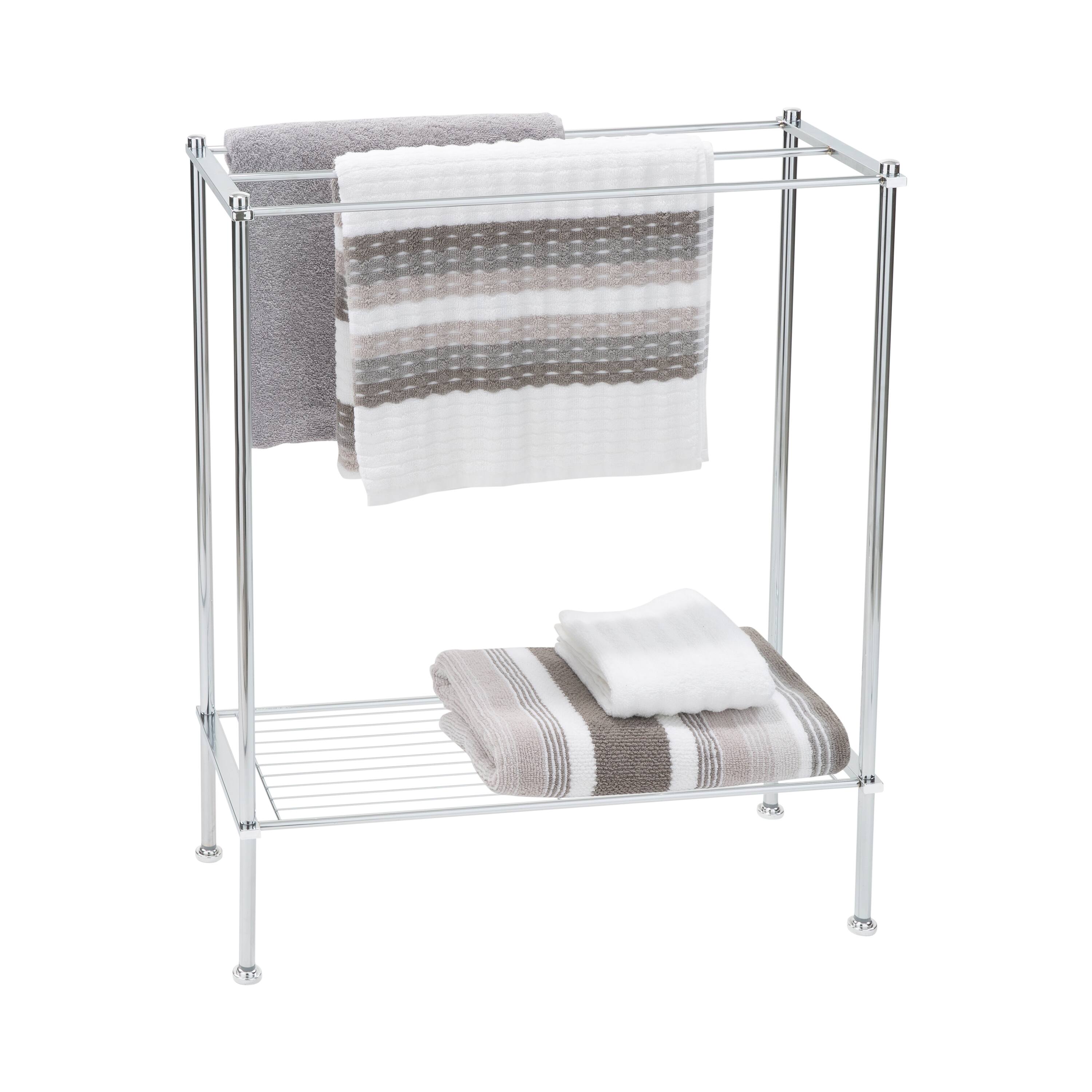Organize It All Chrome Freestanding Towel Rack