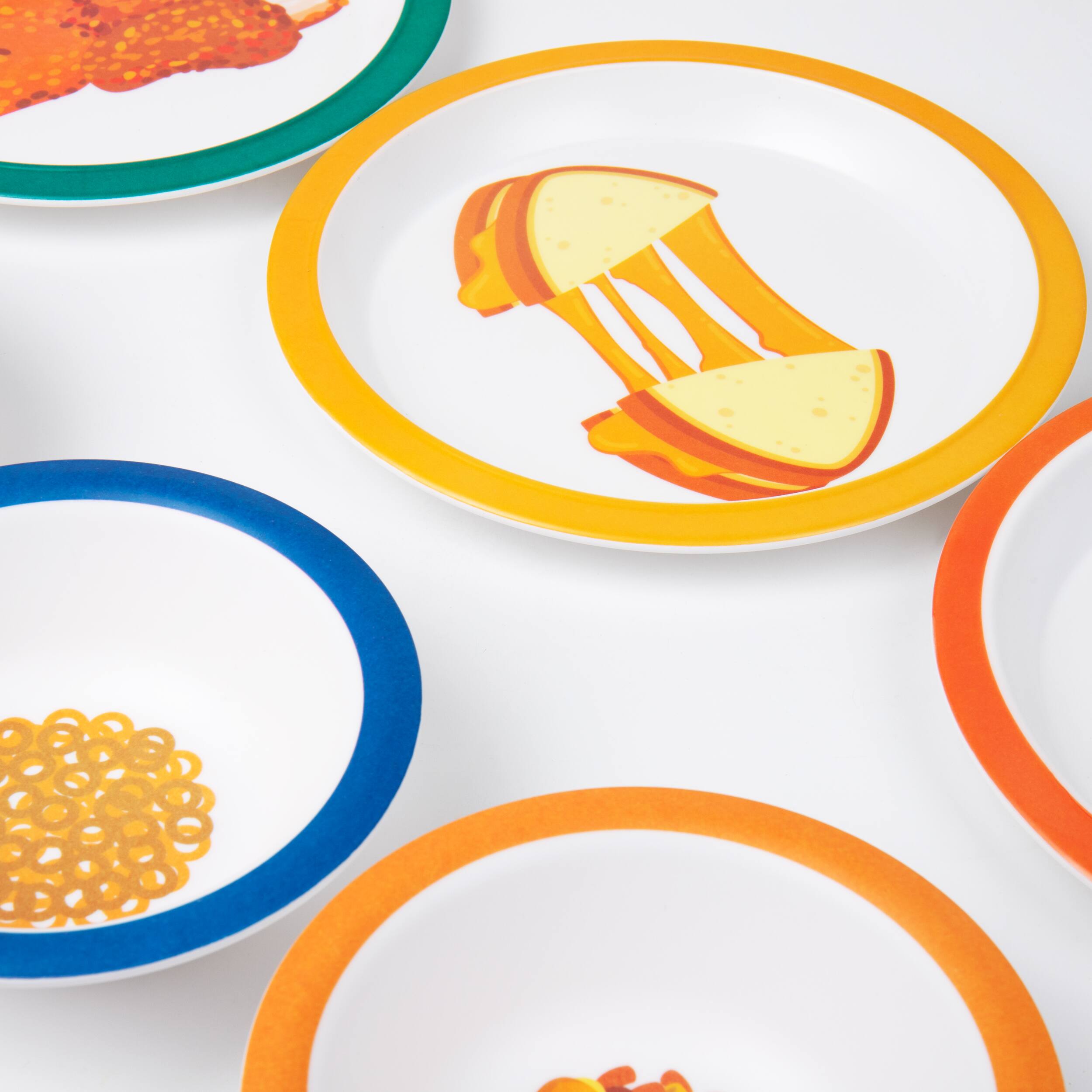 Mind Reader Bon Appetit Collection Kids Multicolor Melamine Plate &#x26; Bowl Set