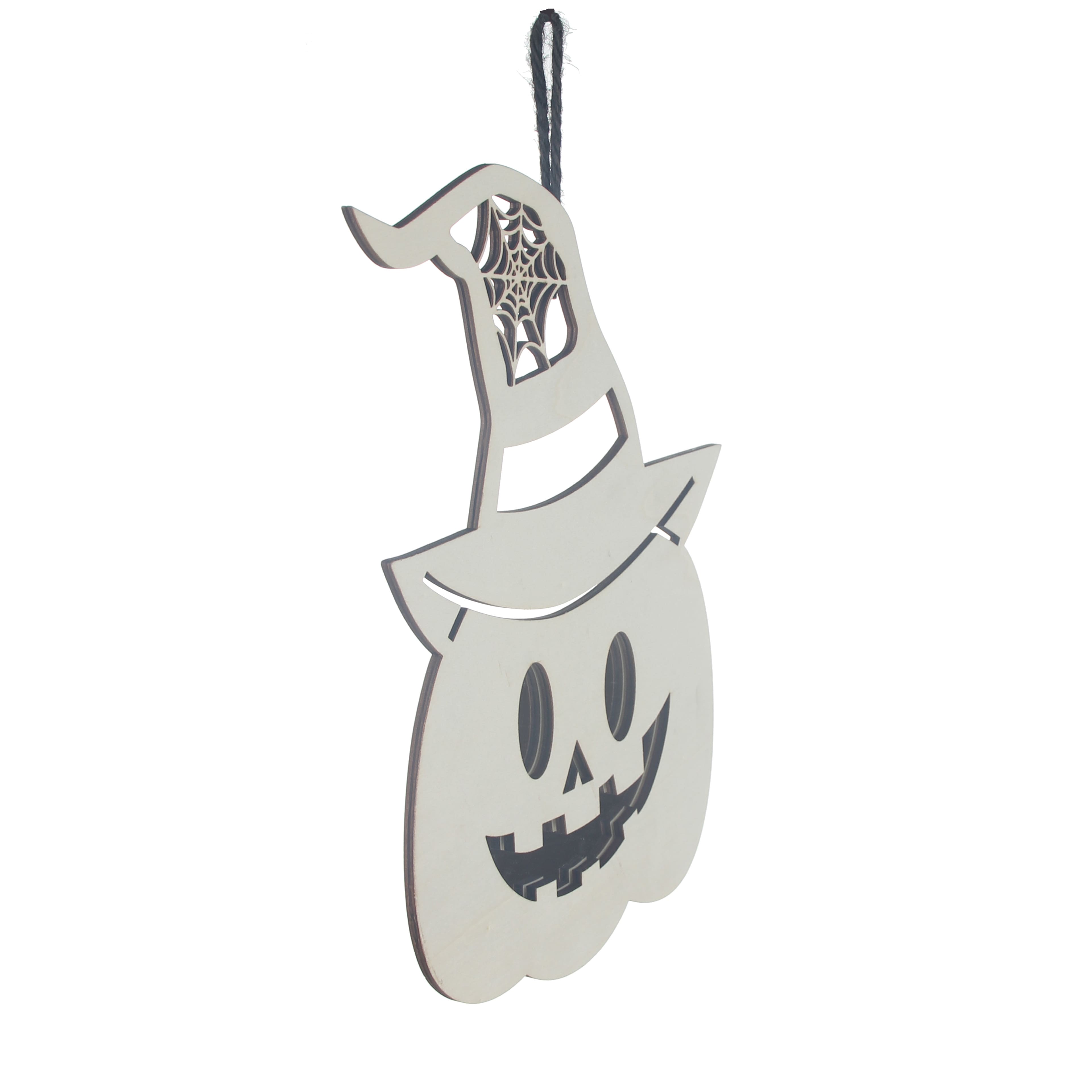 11.75&#x22; DIY Jack-o&#x27;-Lantern Hanging Wood D&#xE9;cor by Make Market&#xAE;