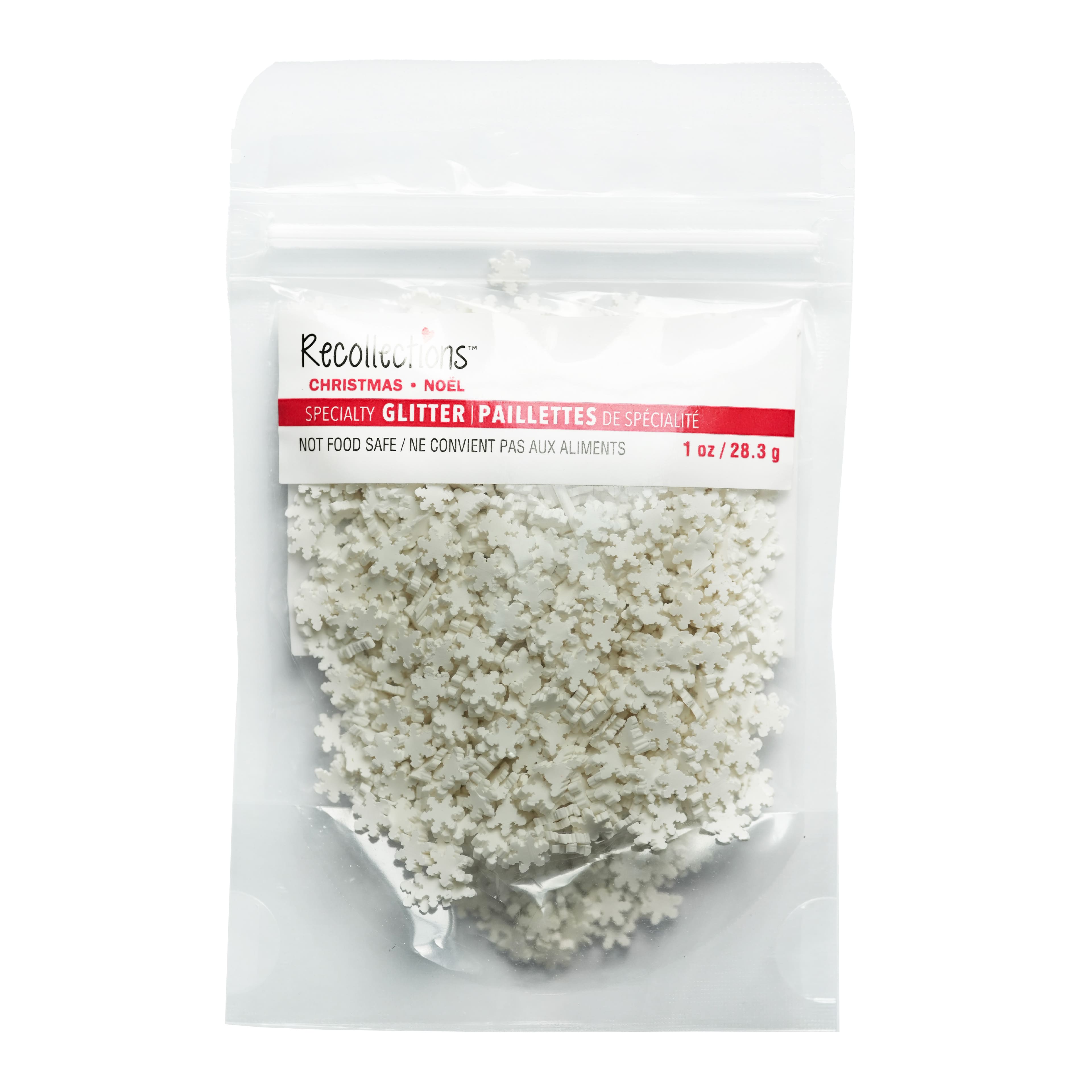 1oz. White Snowflake Specialty Glitter by Recollections&#x2122;