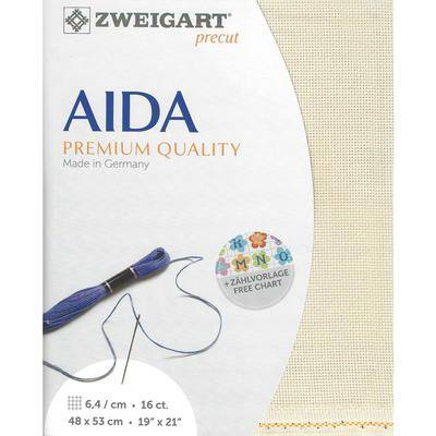 Zweigart 16 Count Aida Fabric, Gray (713), - Multiple Sizes Available