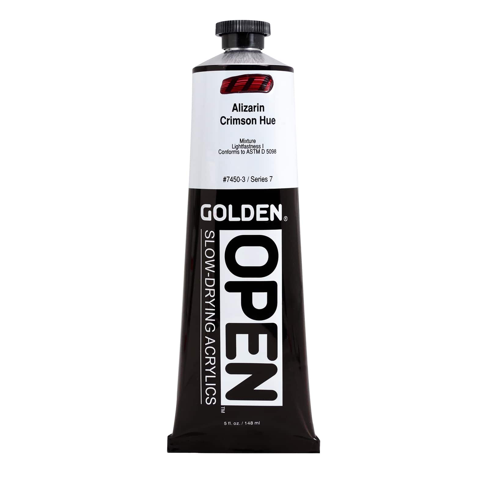 Golden OPEN Slow-Drying Acrylics, 5 oz Paint in Alizarin Crimson Hue