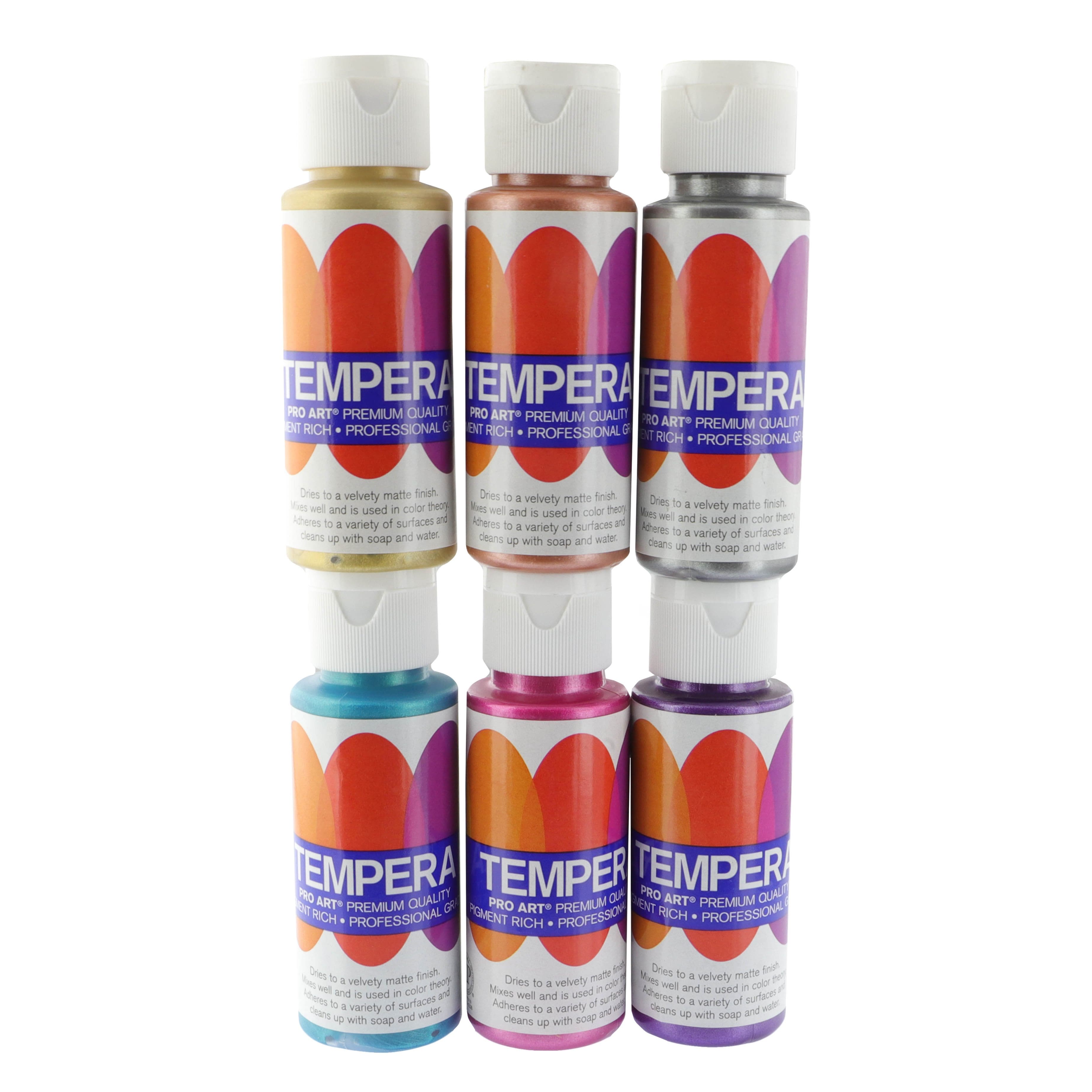 Pro Art® Pearlescent 6 Color Liquid Tempera Paint Set