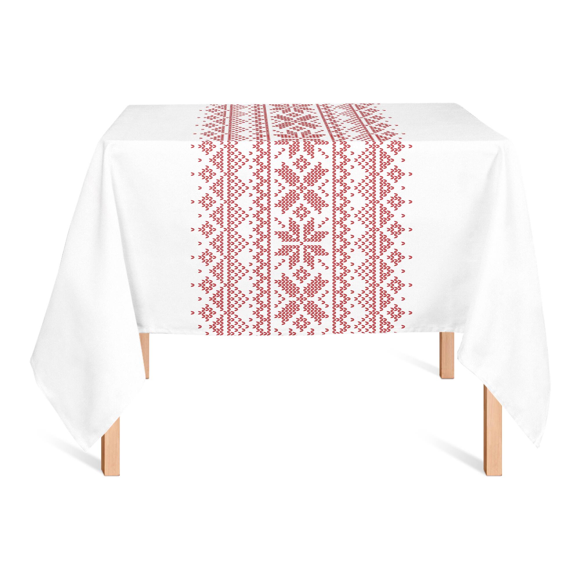 Knit Snowflakes 58x58 Tablecloth