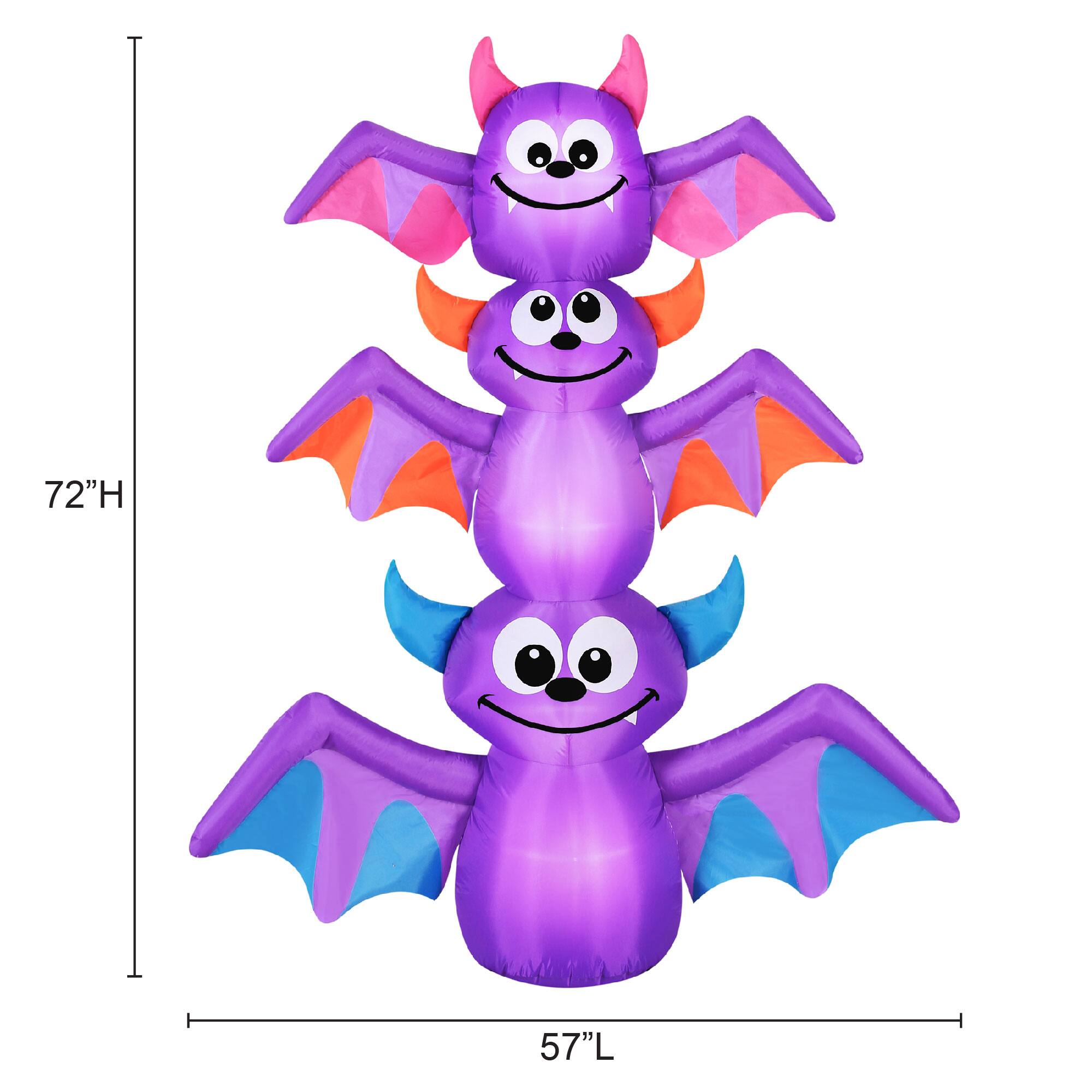 6ft. Airflowz Inflatable Halloween Bat Stack