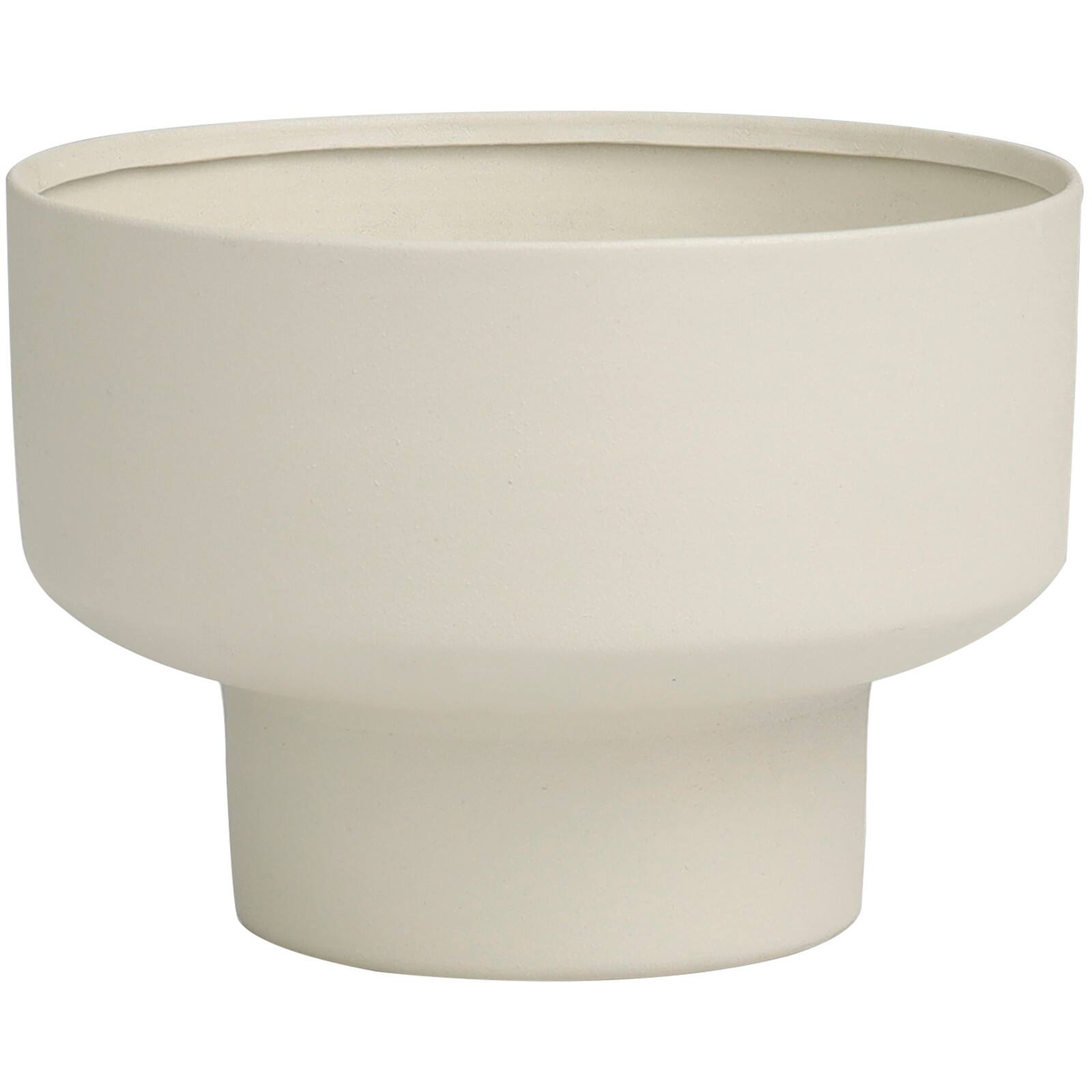 White Wax White Sage Scented Candle with Elevated Matte Light Gray Container