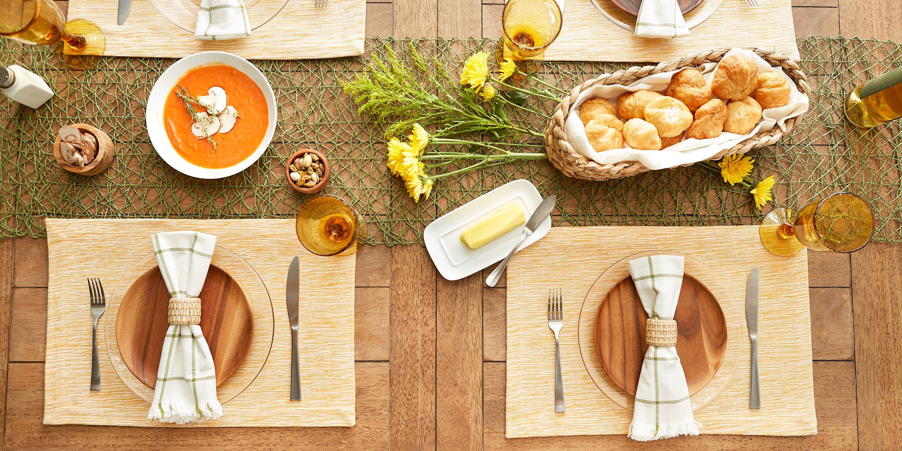 DII&#xAE; Tonal Recycled Cotton Slubby Rib Placemats, 6ct.