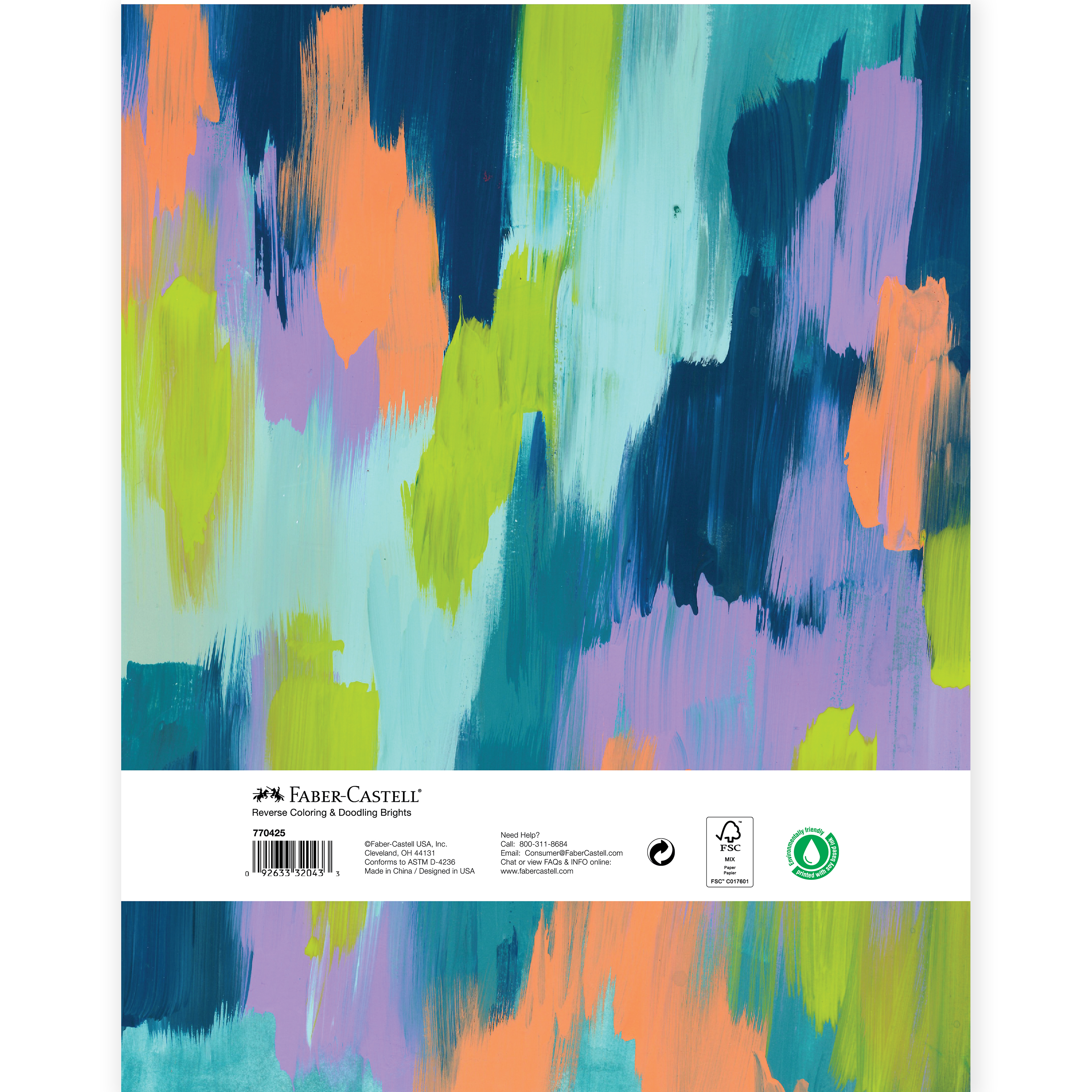 Faber-Castell® Bright Reverse Coloring & Doodling Book