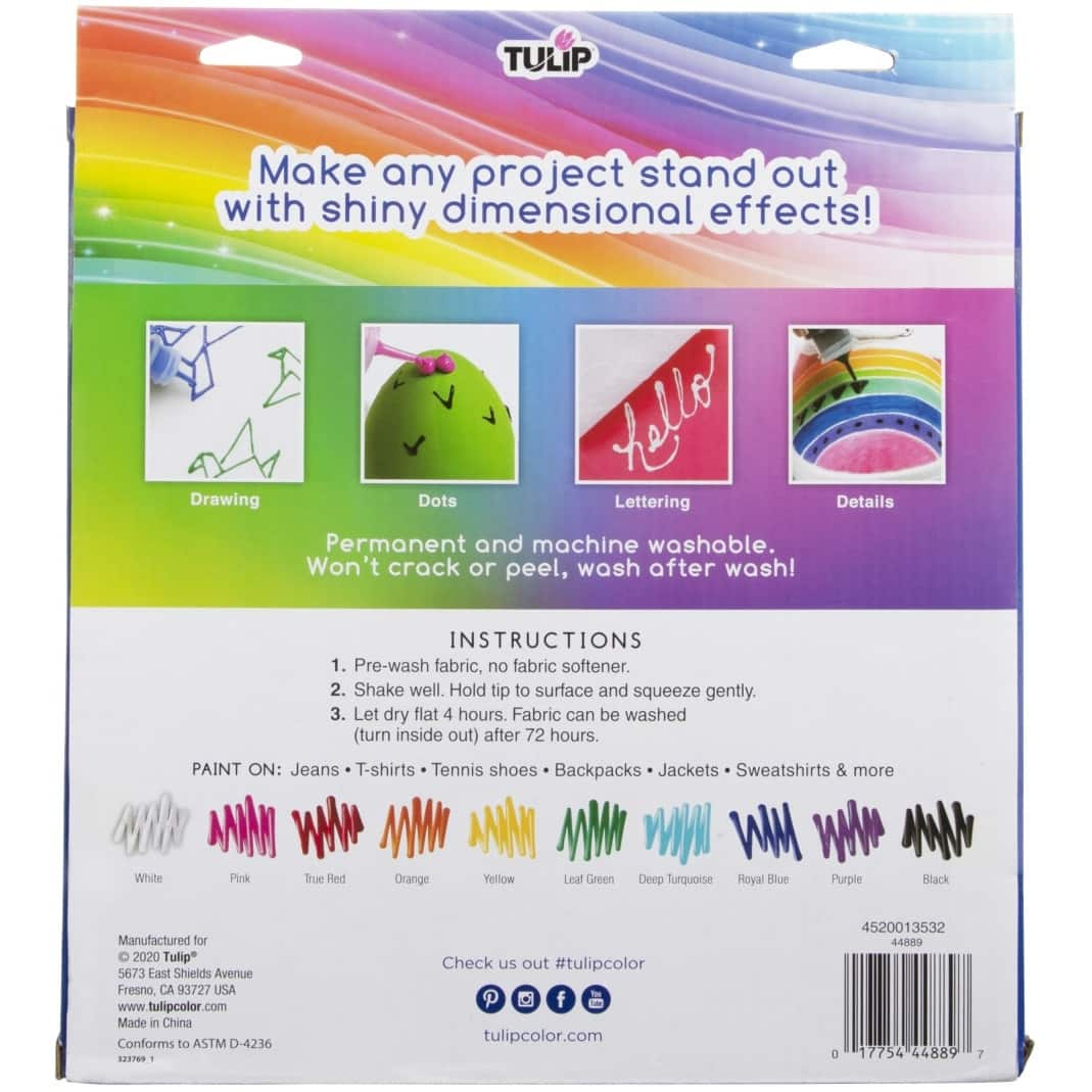 Tulip&#xAE; Rainbow Color Collection Dimensional Fabric Paints