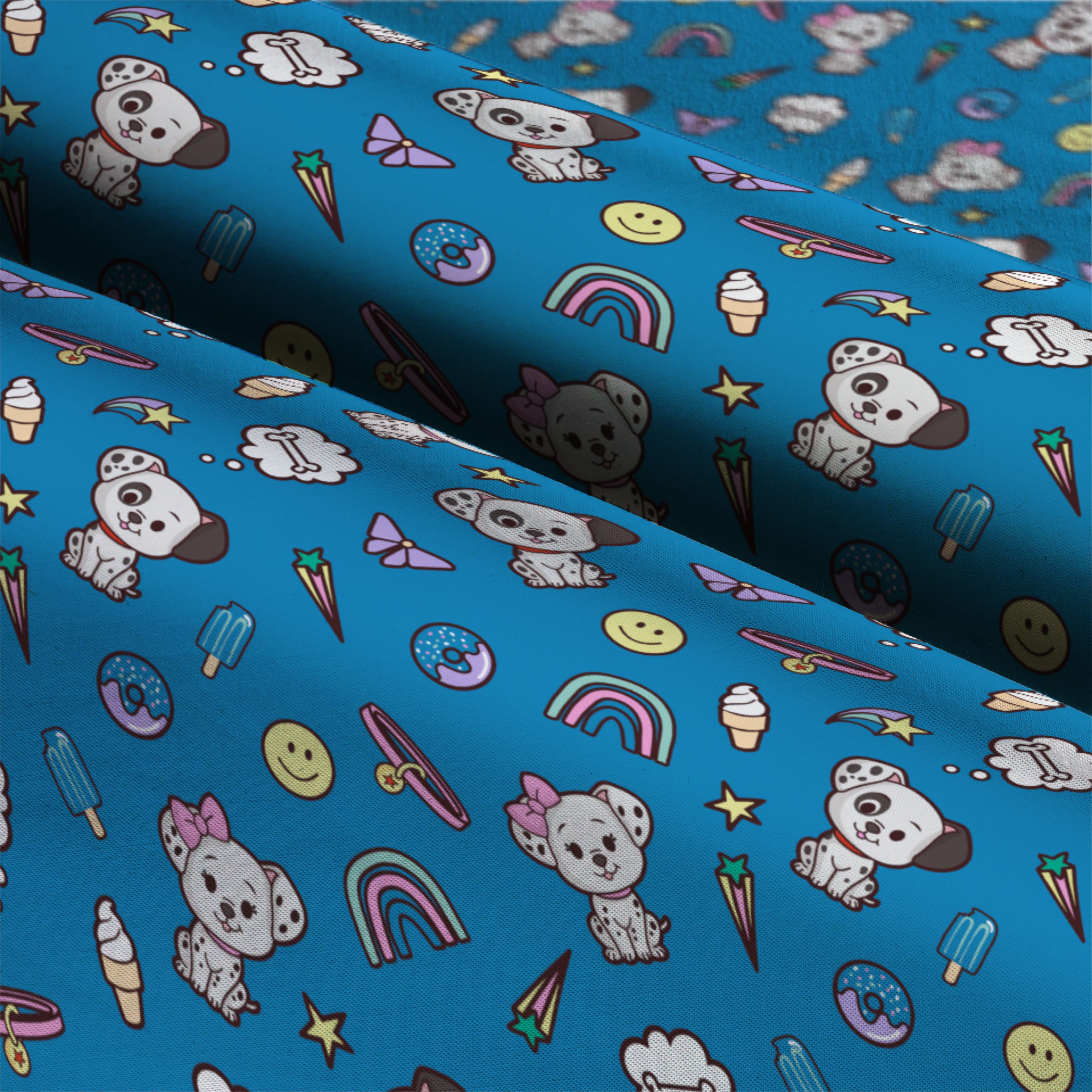 Disney&#xAE; Dalmatian on Blue Cotton Fabric