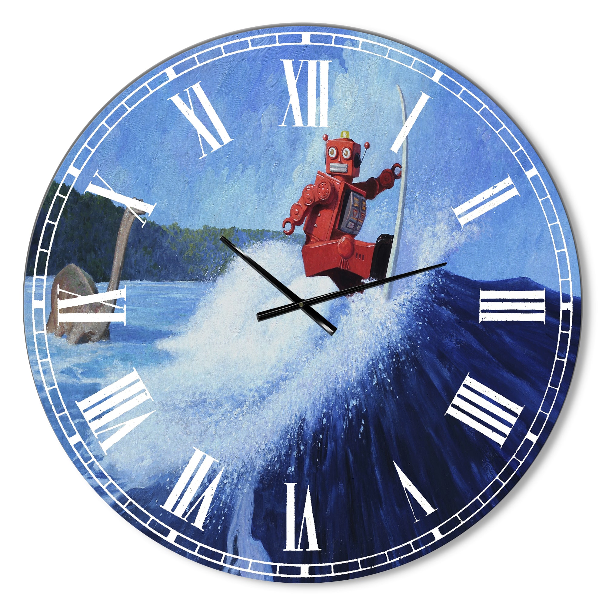 Designart &#x27;Surfer Joe Large Modern Wall Clock