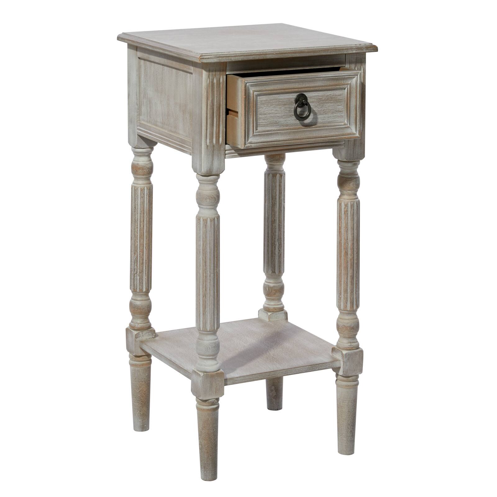 29" White Pine Farmhouse Accent Table