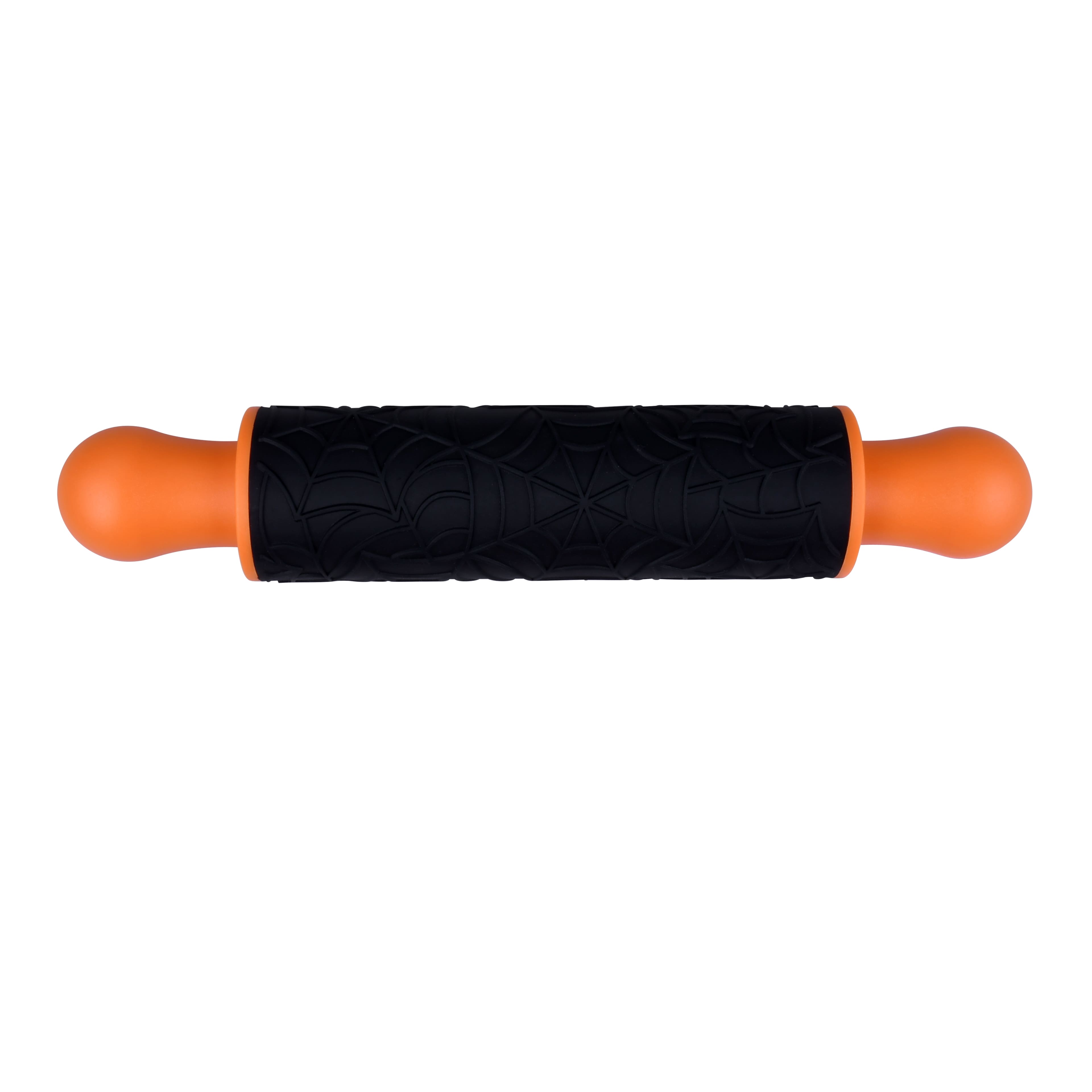 Orange &#x26; Black Spiderweb Silicone Rolling Pin by Makery&#x2122;