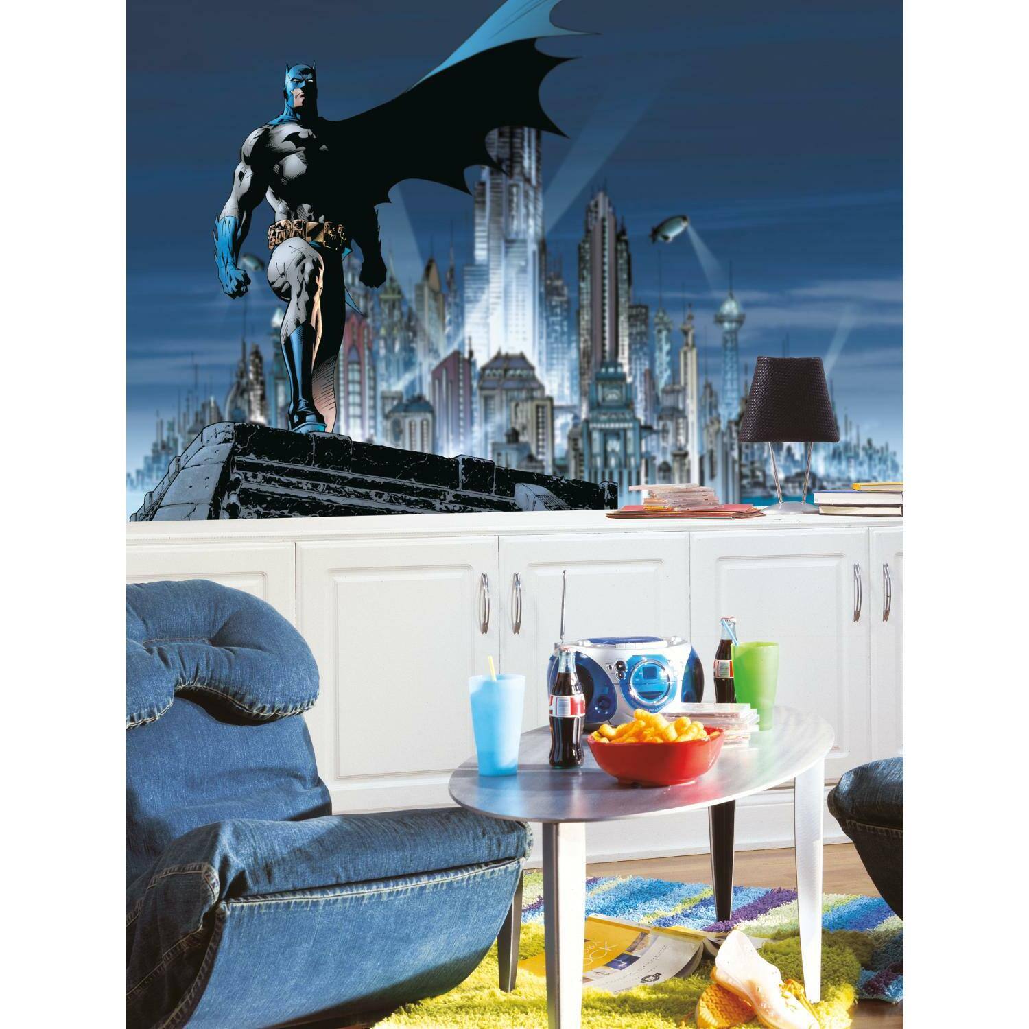 Roommates Batman Chair Rail Prepasted Mural