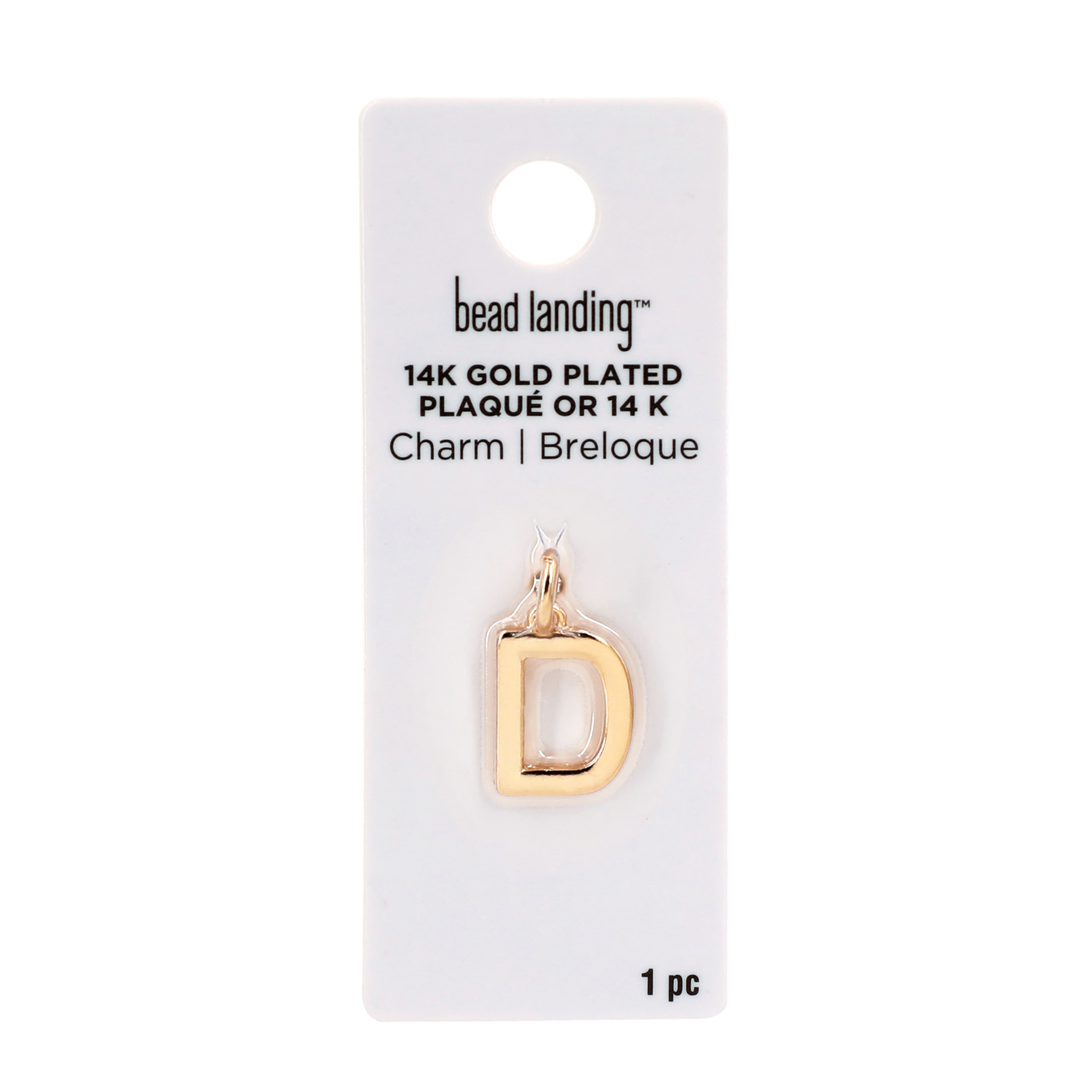 14K Gold Plated Letter Charm by Bead Landing&#x2122;