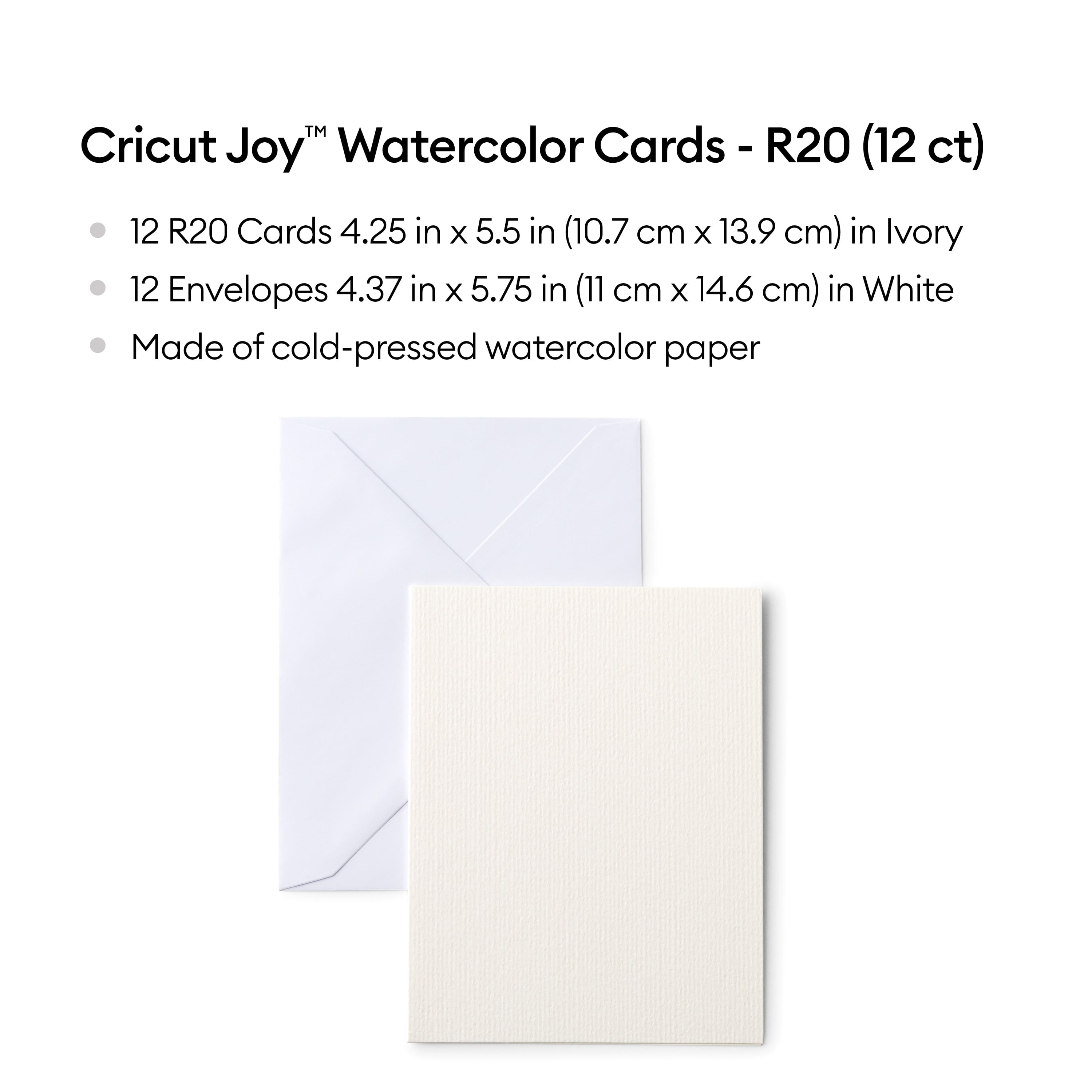 Cricut Joy&#x2122; 4.25&#x22; x 5.5&#x22; Watercolor Cards &#x26; Envelopes