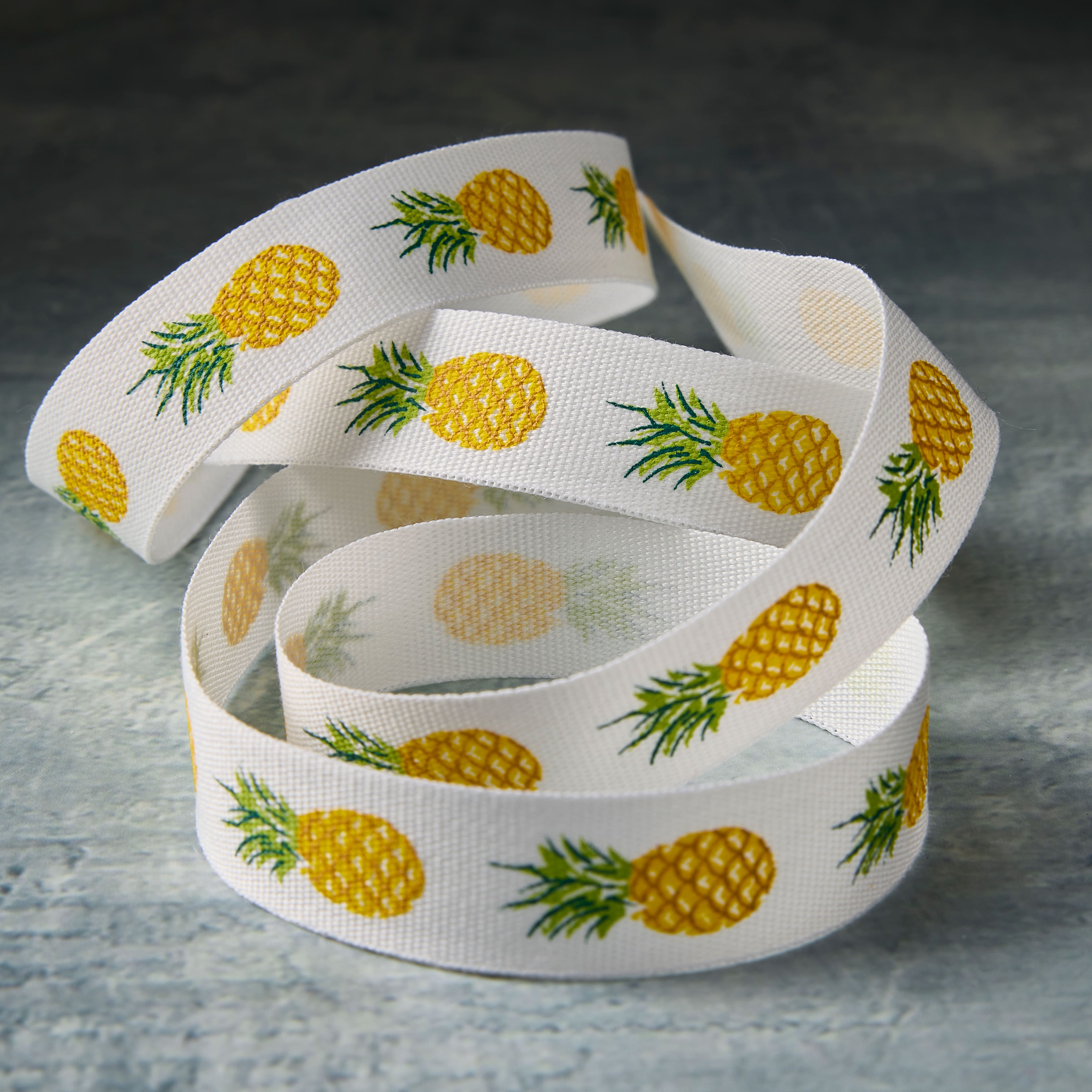 5/8&#x27;&#x27; x 7yd. Yellow Pineapple by Celebrate It&#xAE; Classic