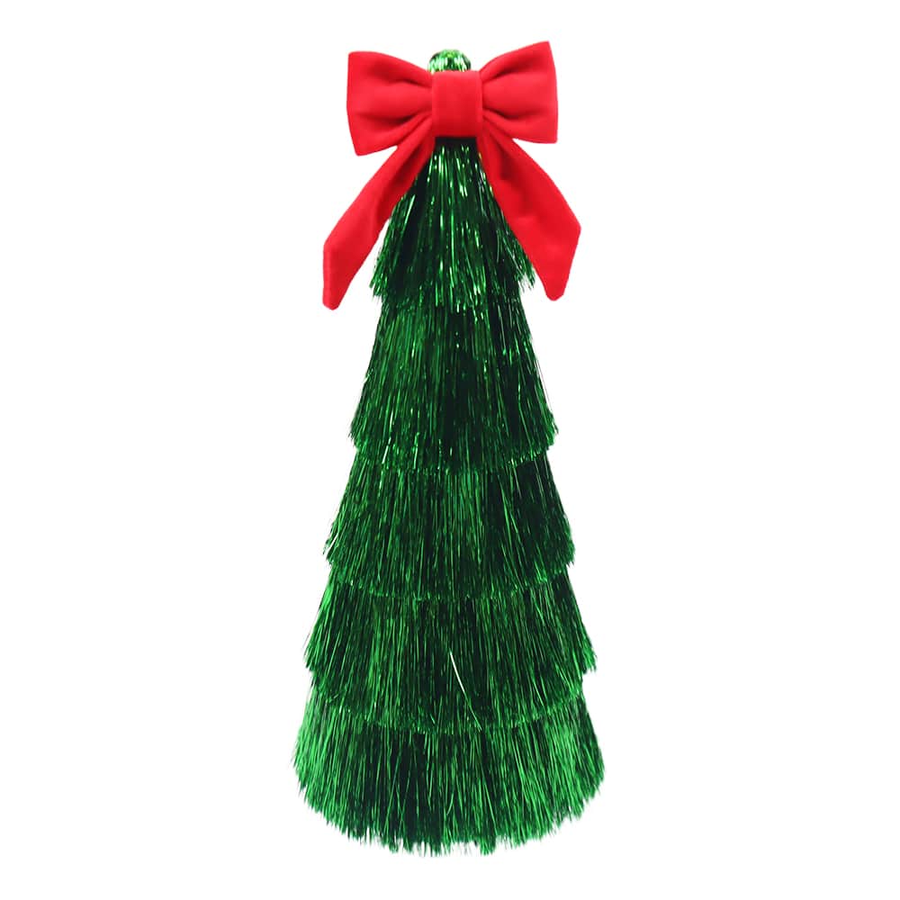 Tinsel Tree with Bow Tabletop D&#xE9;cor by Ashland&#xAE;