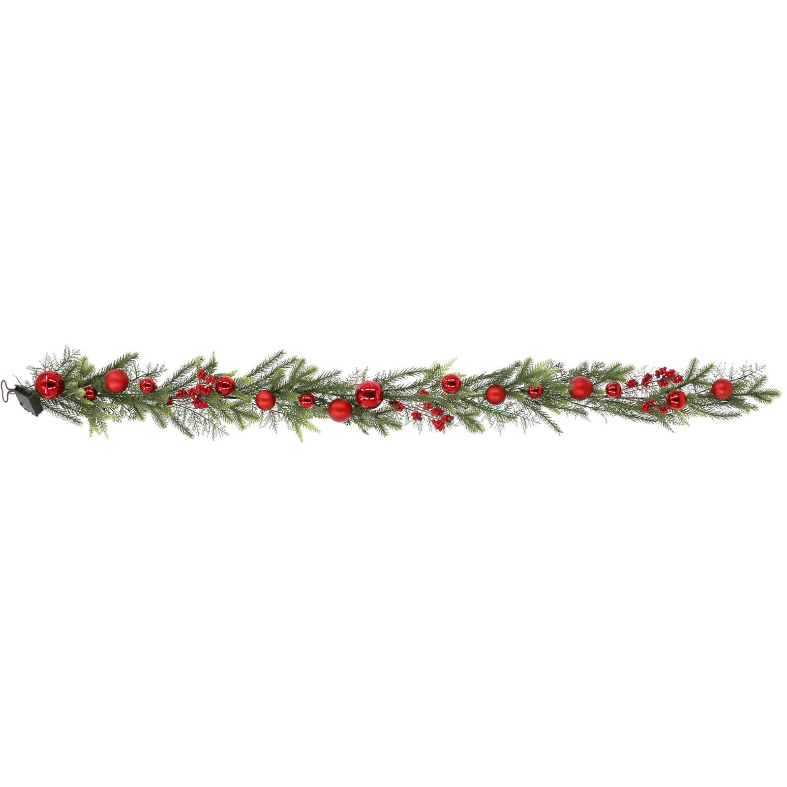 6ft. Pre-Lit Red Ornament &#x26; Berry Garland by Ashland&#xAE;