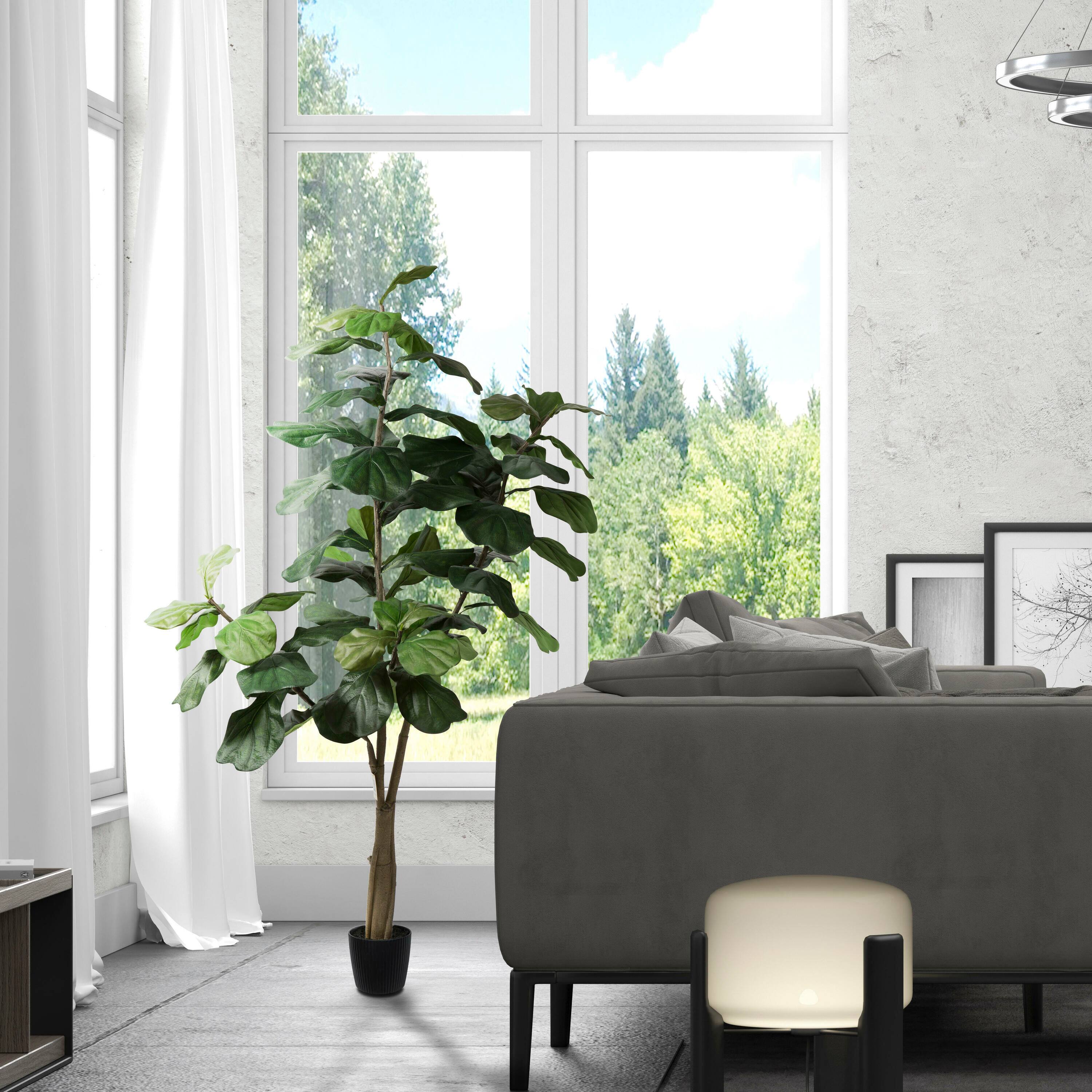 6ft. Potted Artificial Fiddle Tree